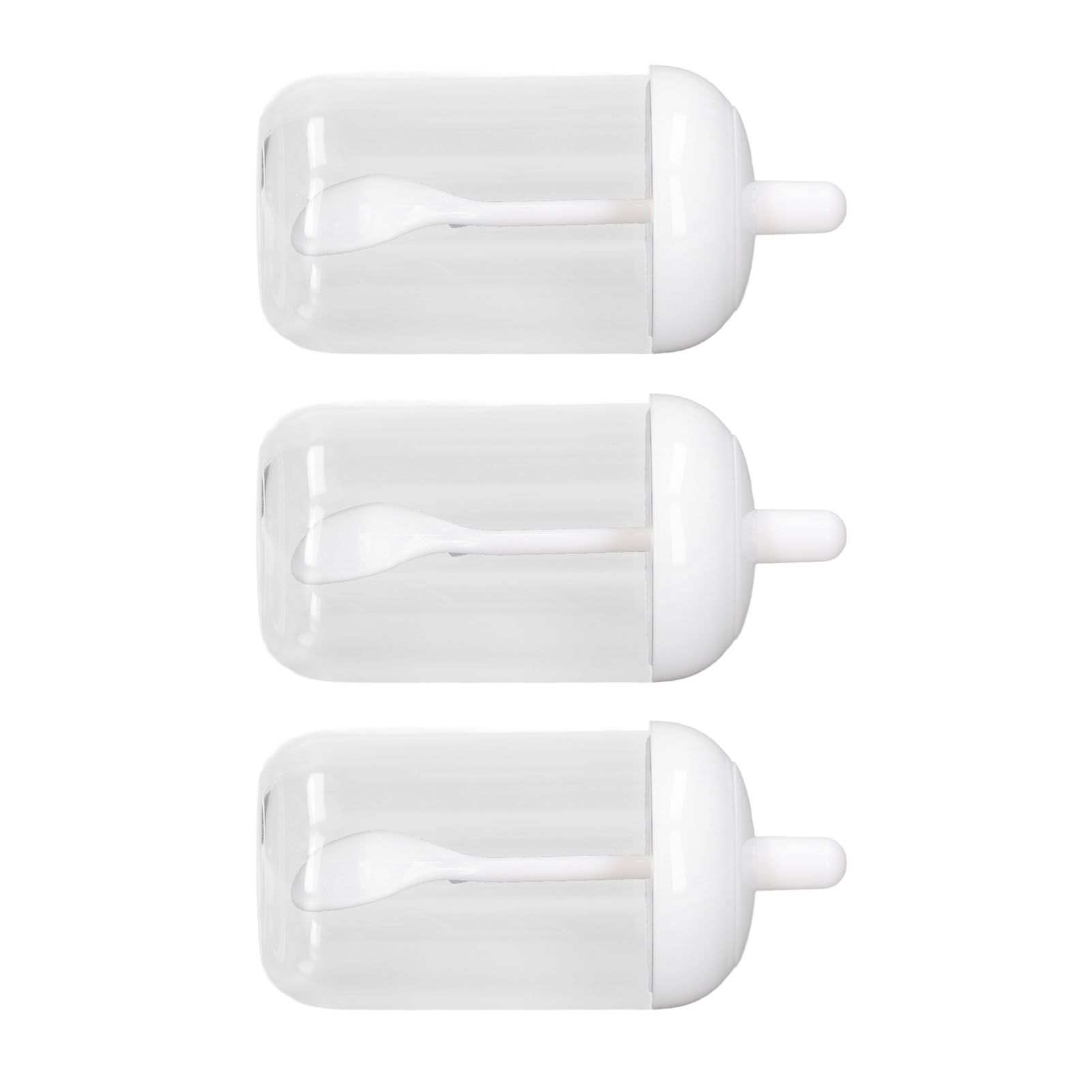 3PCS Seasoning Box with Spoon Transparent Spice Bottle Sealed Spice Container view 2