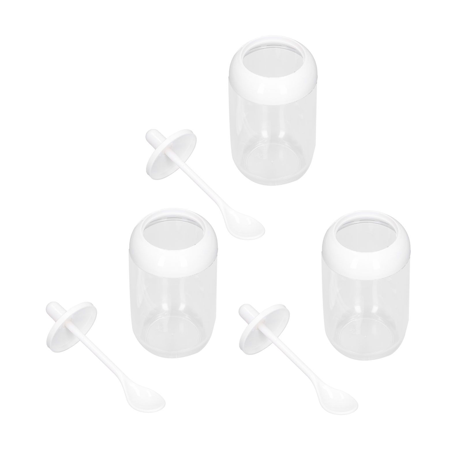 3PCS Seasoning Box with Spoon Transparent Spice Bottle Sealed Spice Container view 9