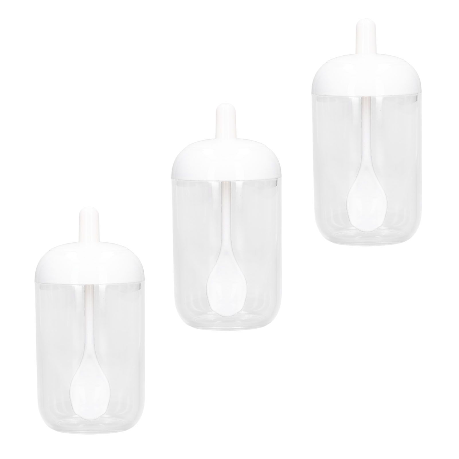 3PCS Seasoning Box with Spoon Transparent Spice Bottle Sealed Spice Container view 10