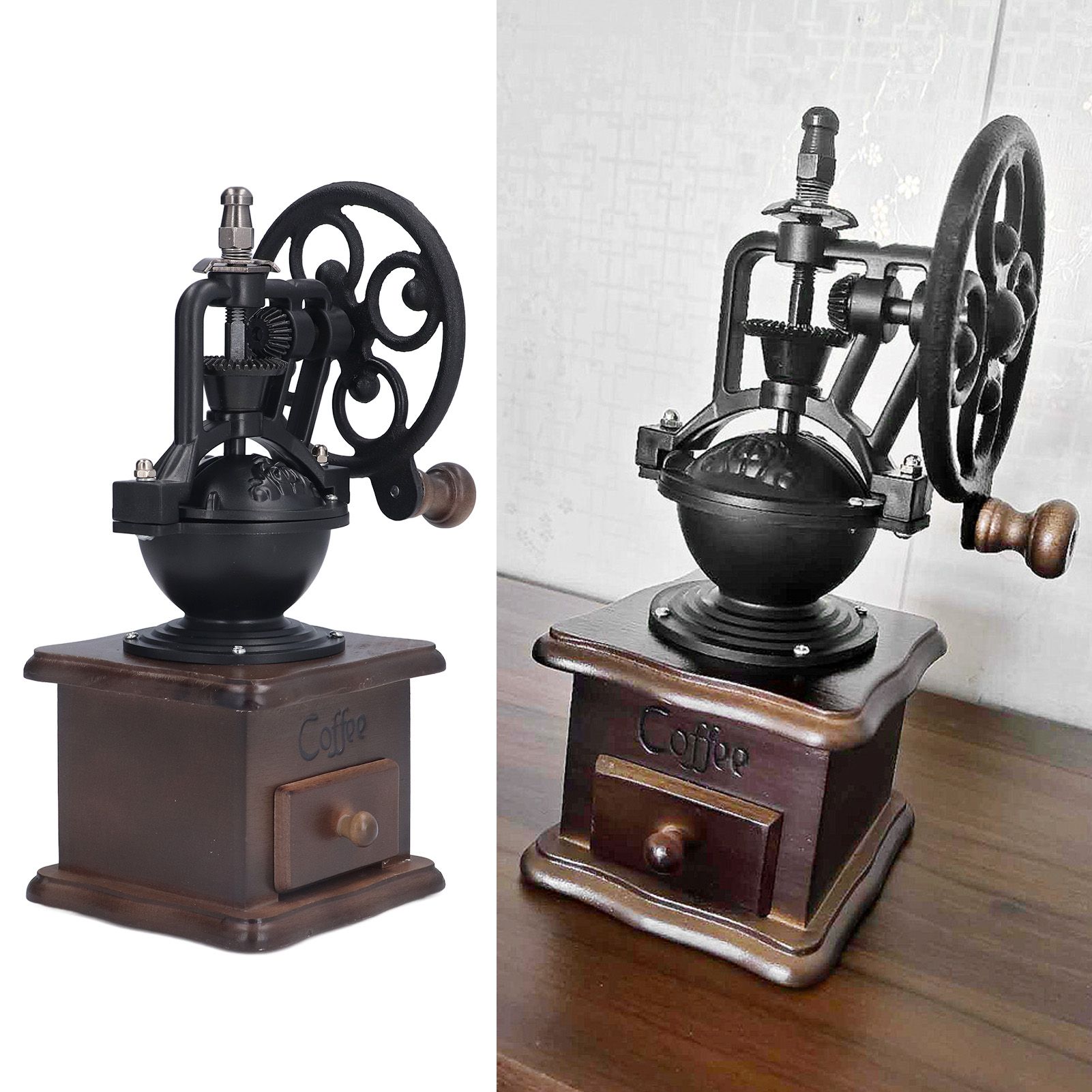 Manual Coffee Grinder Retro Style Sturdy Durable Exquisite Portable Hand view 11