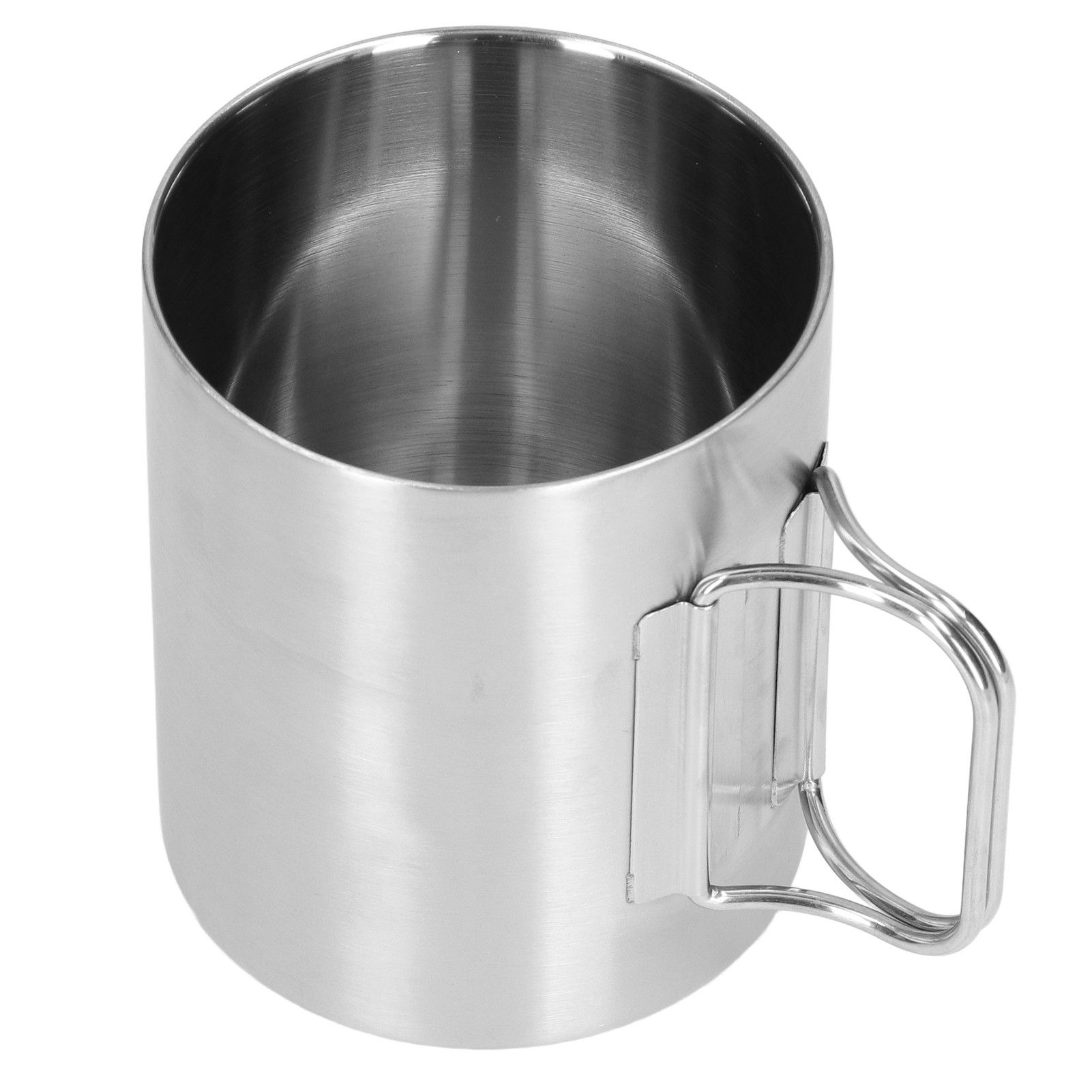 Stainless Steel Cup Corrosion Resistant Folding Handle Folding Design view 3