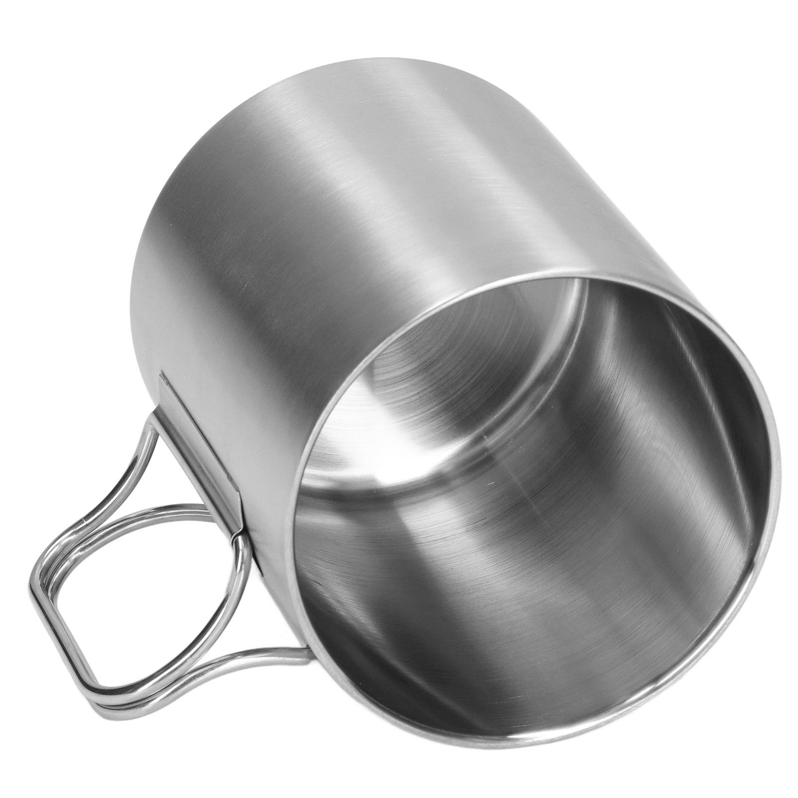Stainless Steel Cup Corrosion Resistant Folding Handle Folding Design view 4