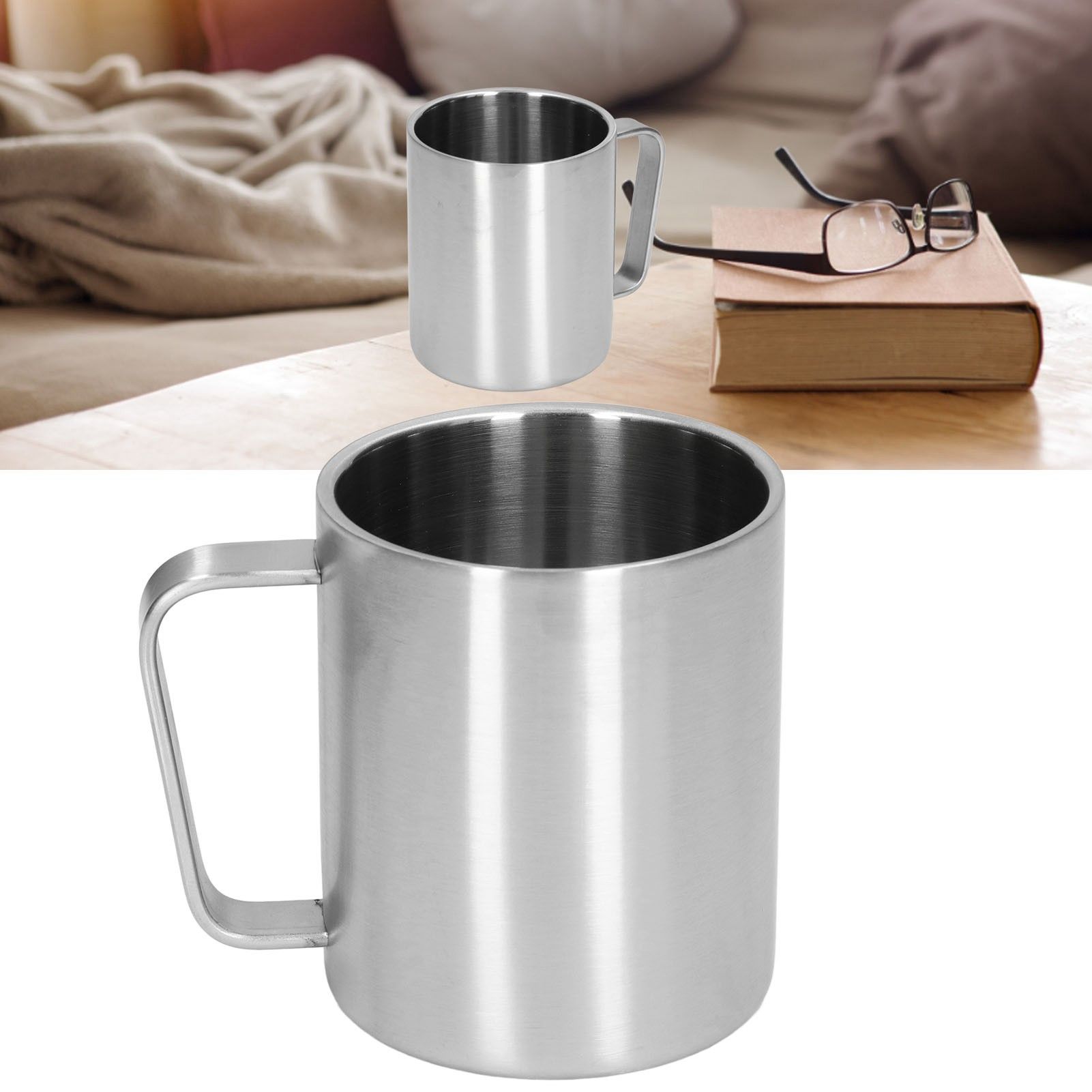 Stainless Steel Cup 300ml Capacity Double Layer Ergonomic Design Texture With view 11