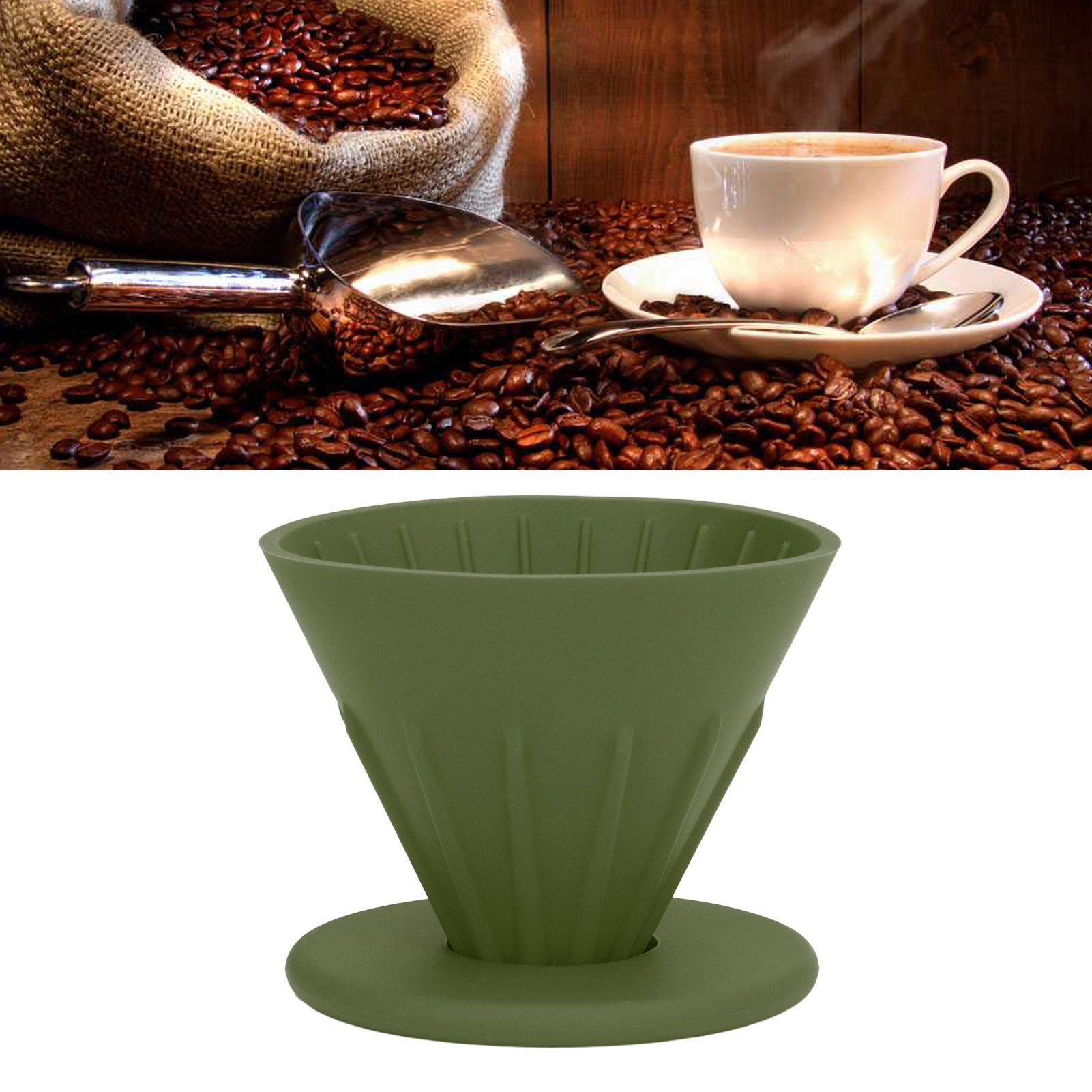 Silicone Coffee Dripper Reusable Cone Coffee Filter Holder for Travel Hiking view 12