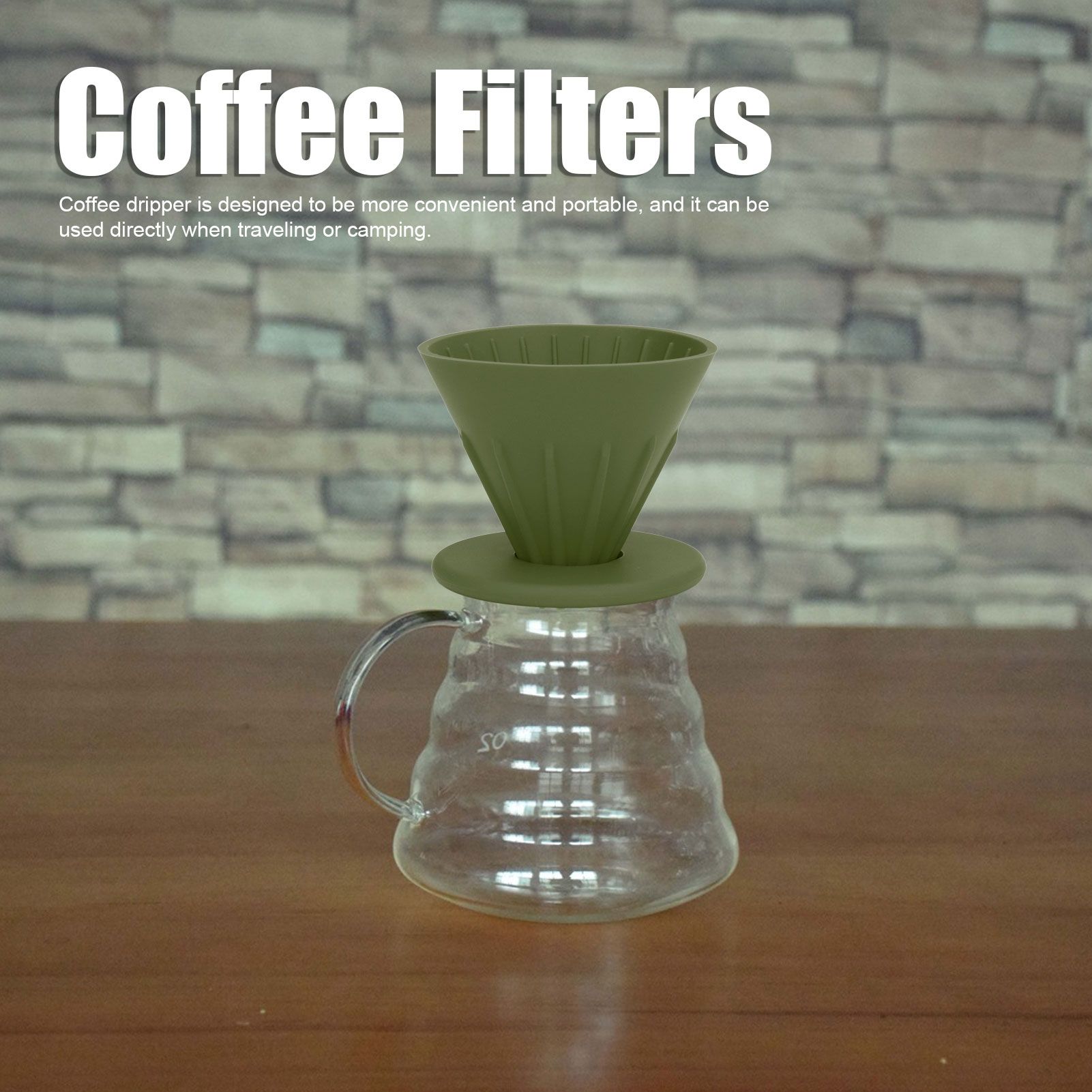 Silicone Coffee Dripper Reusable Cone Coffee Filter Holder for Travel Hiking view 14