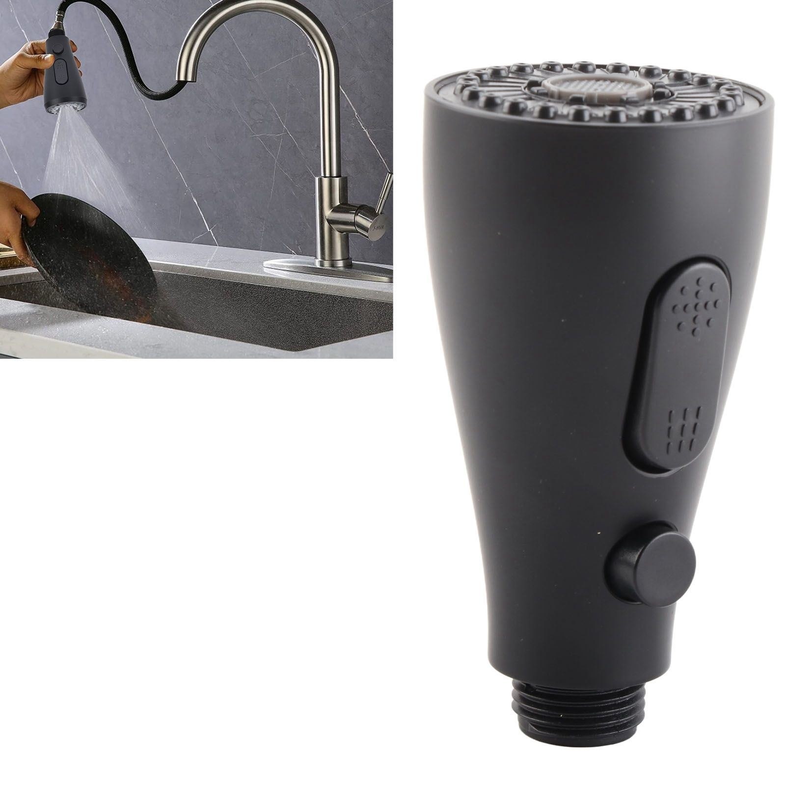 Kitchen Faucet Sprayer Head G1/2 Strong Removal Brief Shape Softer Water view 11