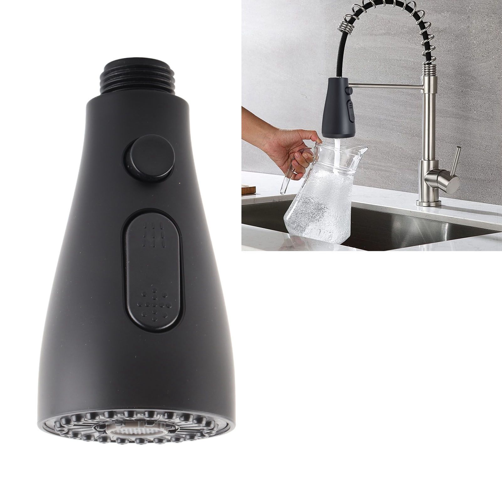 Kitchen Faucet Sprayer Head G1/2 Strong Removal Brief Shape Softer Water view 12