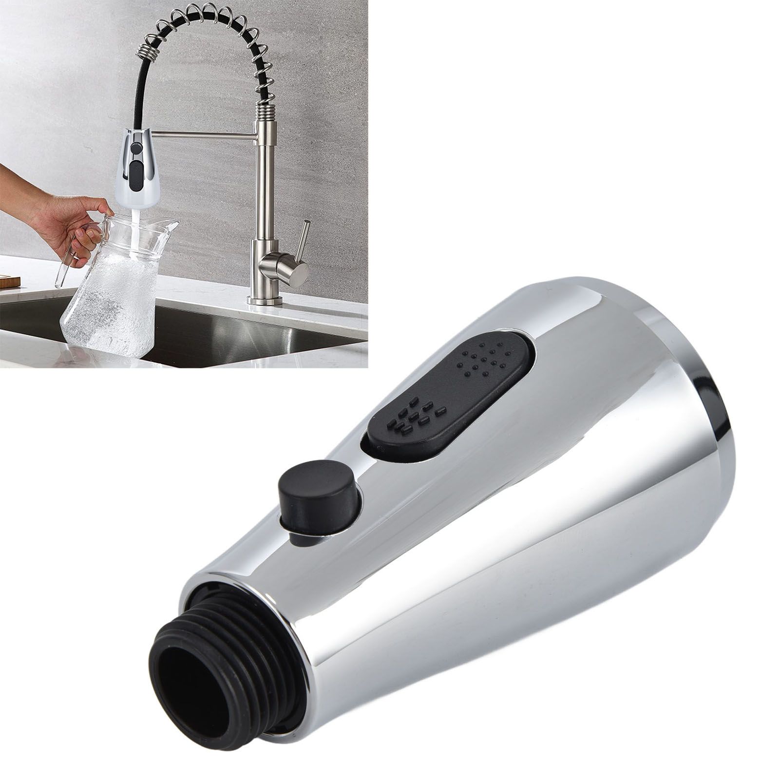 Kitchen Faucet Sprayer Head G1/2 Strong Removal Brief Shape Softer Water view 11