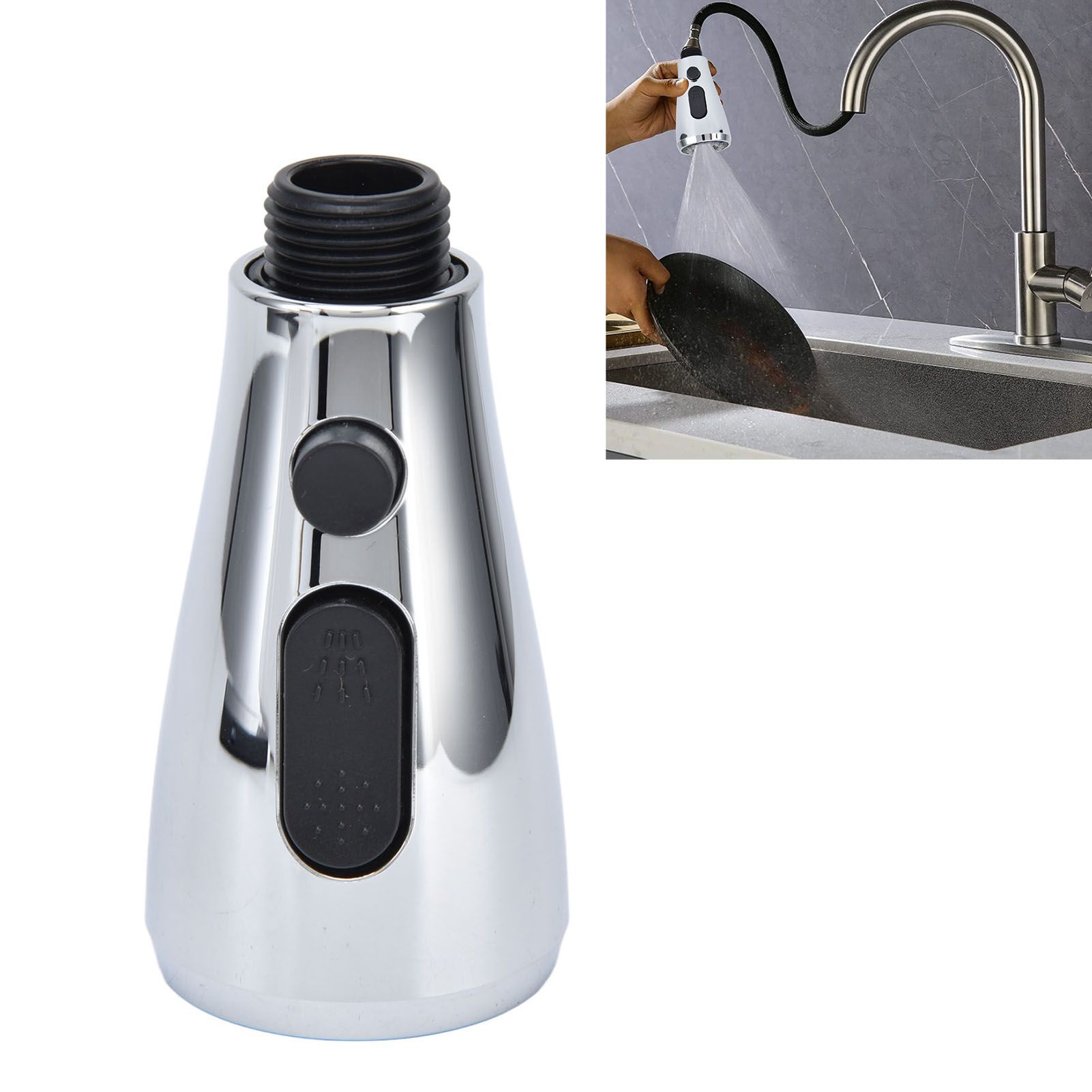 Kitchen Faucet Sprayer Head G1/2 Strong Removal Brief Shape Softer Water view 12