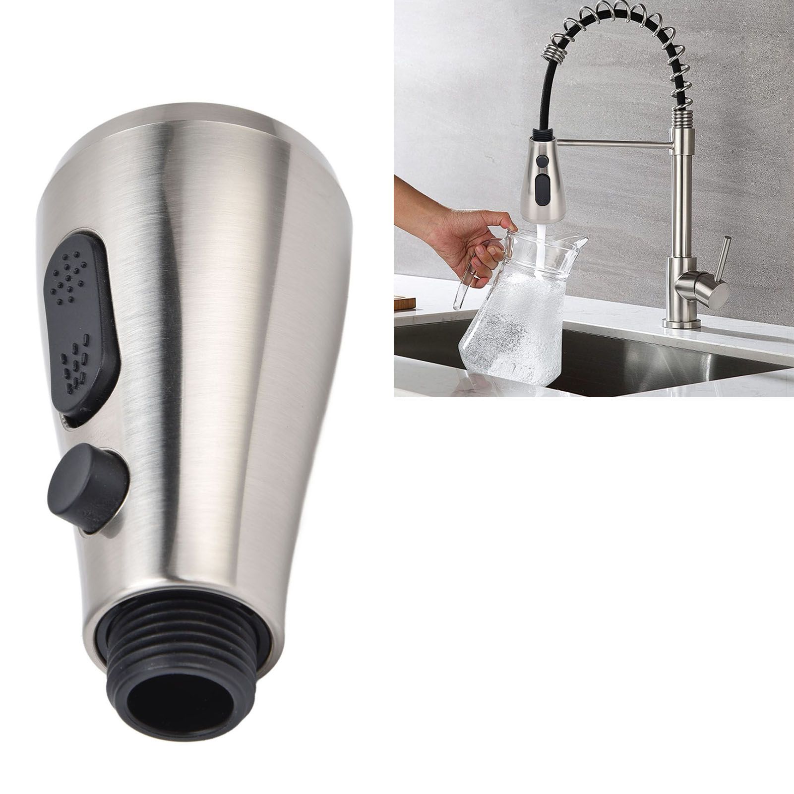 Kitchen Faucet Sprayer Head G1/2 Strong Removal Brief Shape Softer Water view 11