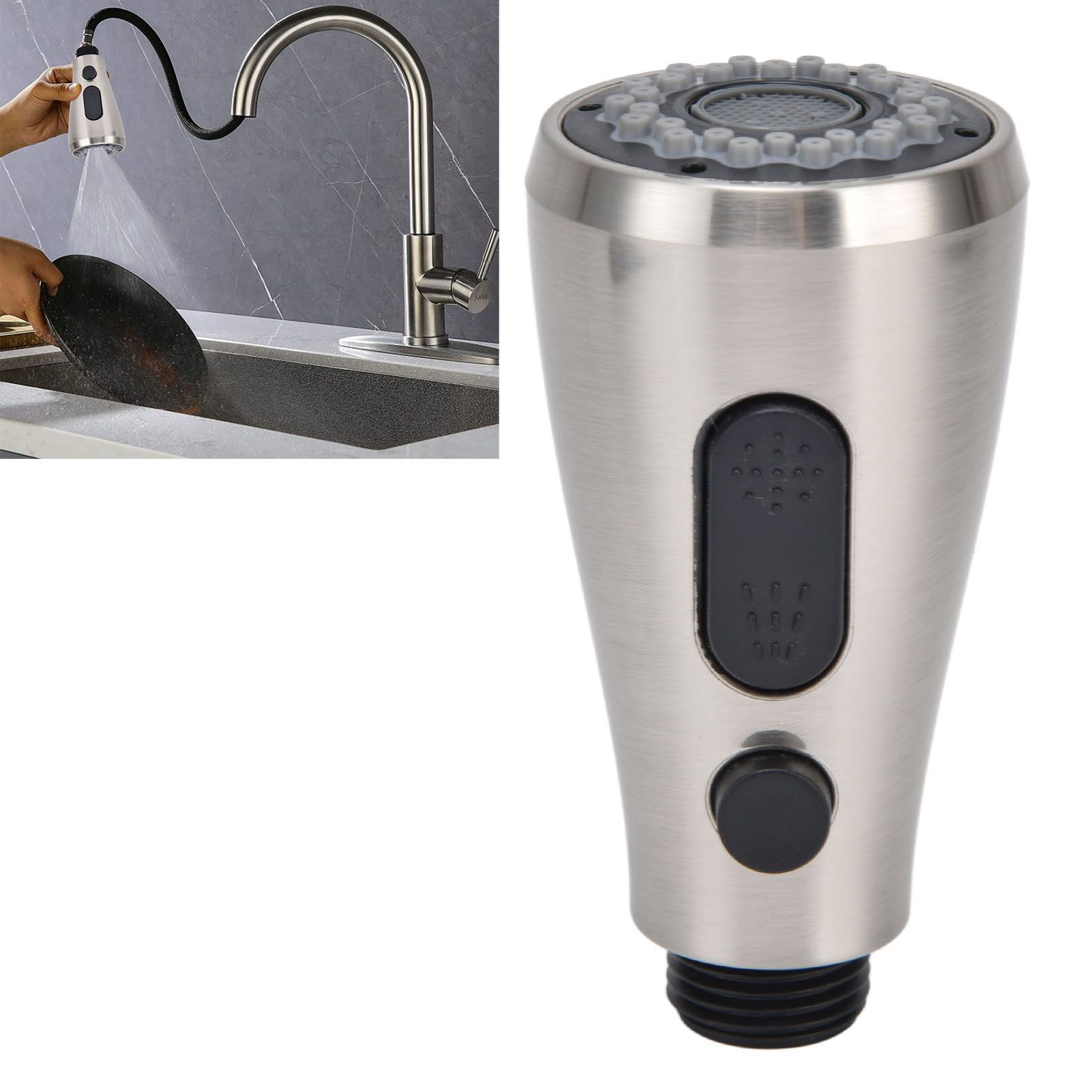 Kitchen Faucet Sprayer Head G1/2 Strong Removal Brief Shape Softer Water view 12