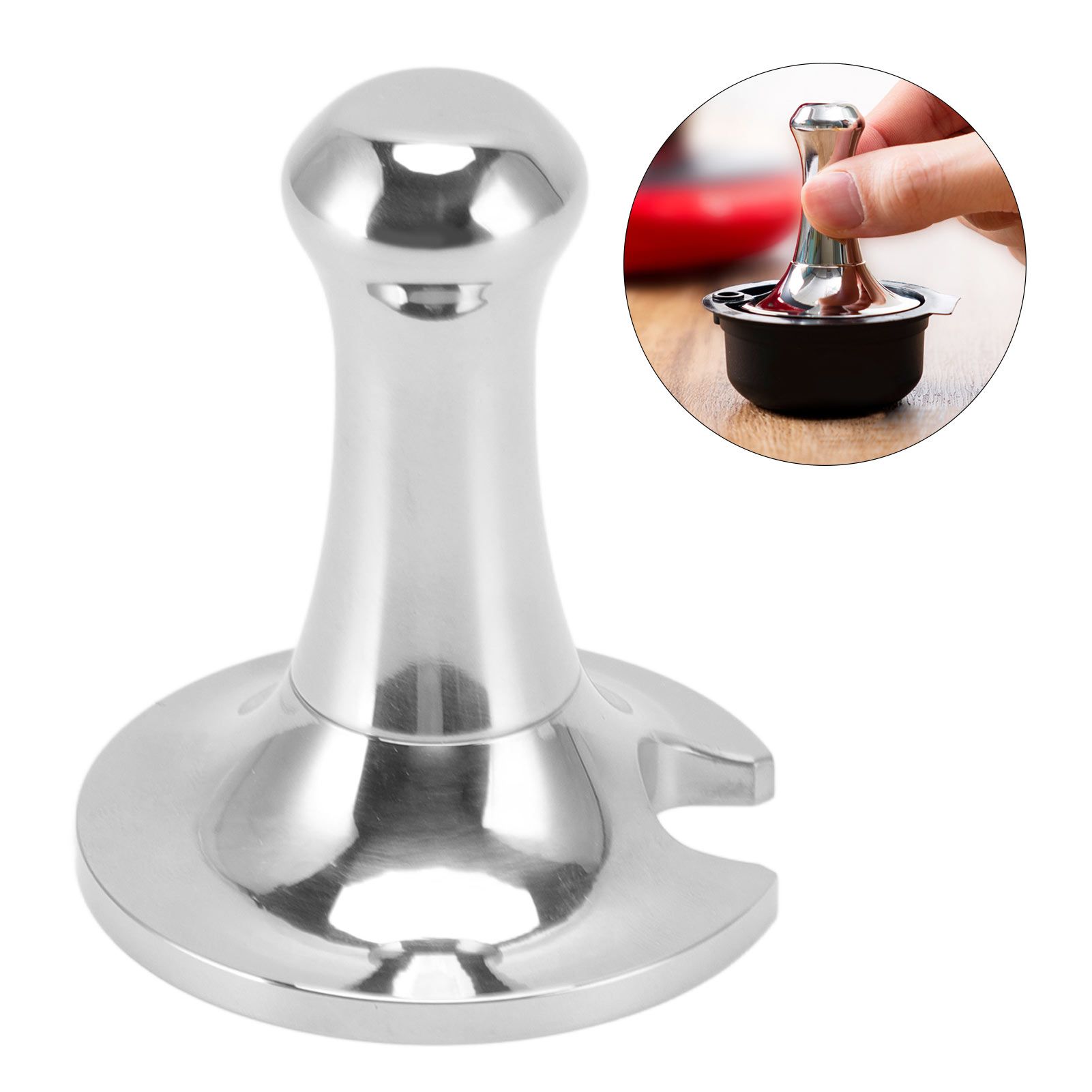 51mm Stainless Steel Coffee Tamper Ergonomic Easy to Clean Heavy Duty Coffee view 11