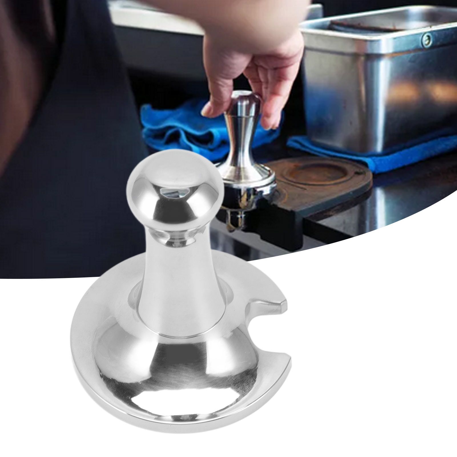 51mm Stainless Steel Coffee Tamper Ergonomic Easy to Clean Heavy Duty Coffee view 12