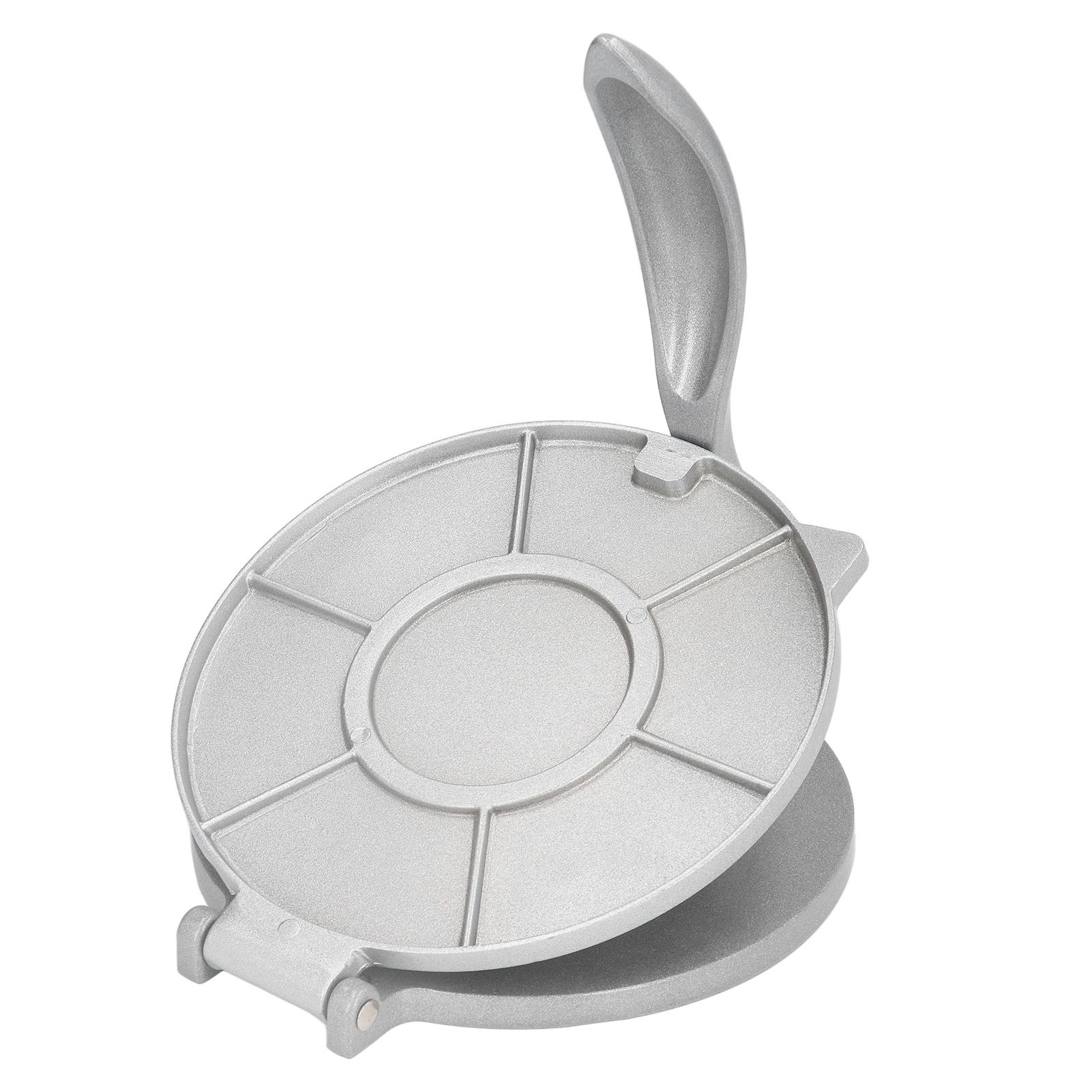 Tortilla Press 7.7in Rust Proof Aluminum Alloy Silver Heavy Duty Quesadilla view 2
