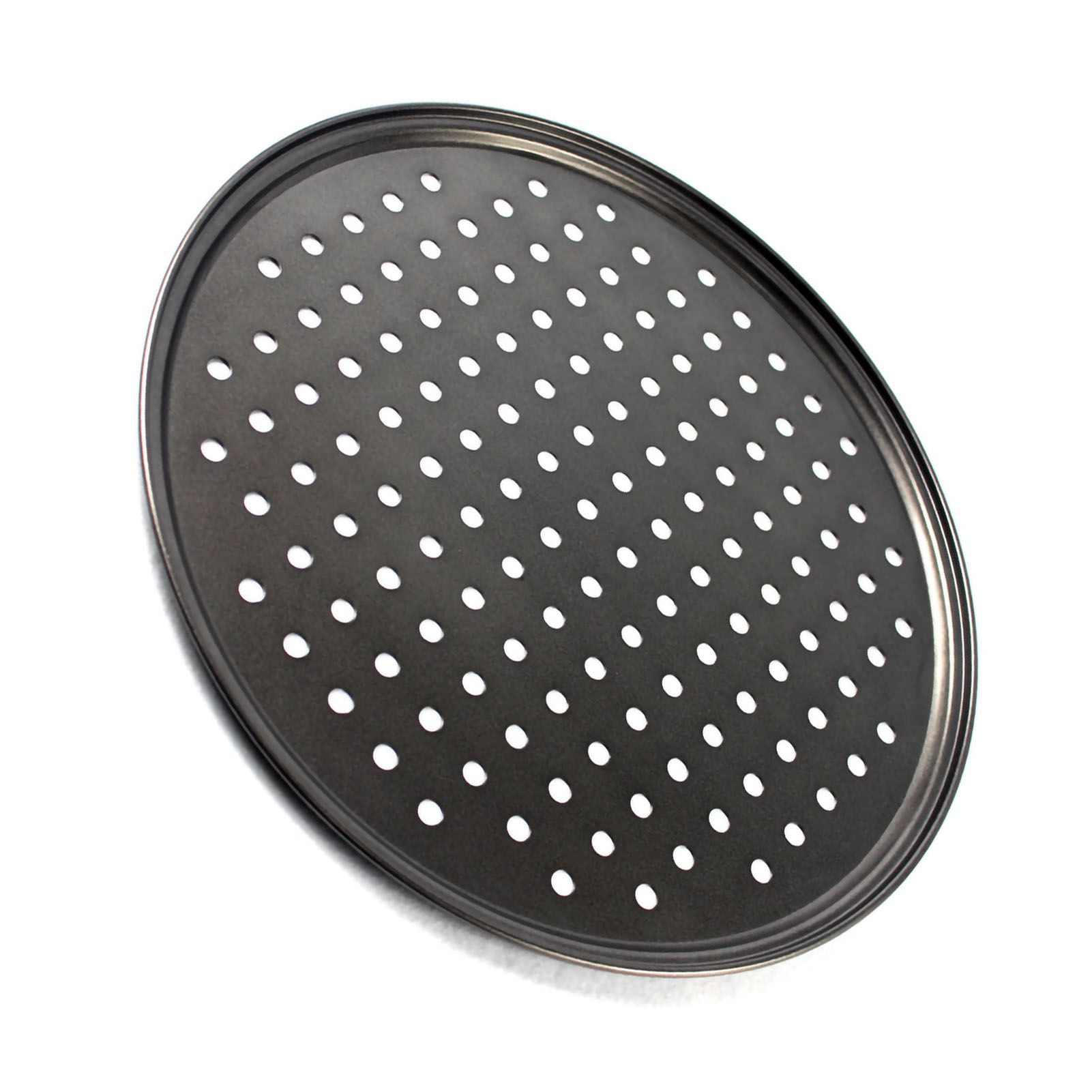 Perforated Pizza Pan Non Stick Baking Easy Unmolding Firm Bottom Vented Pizza view 2
