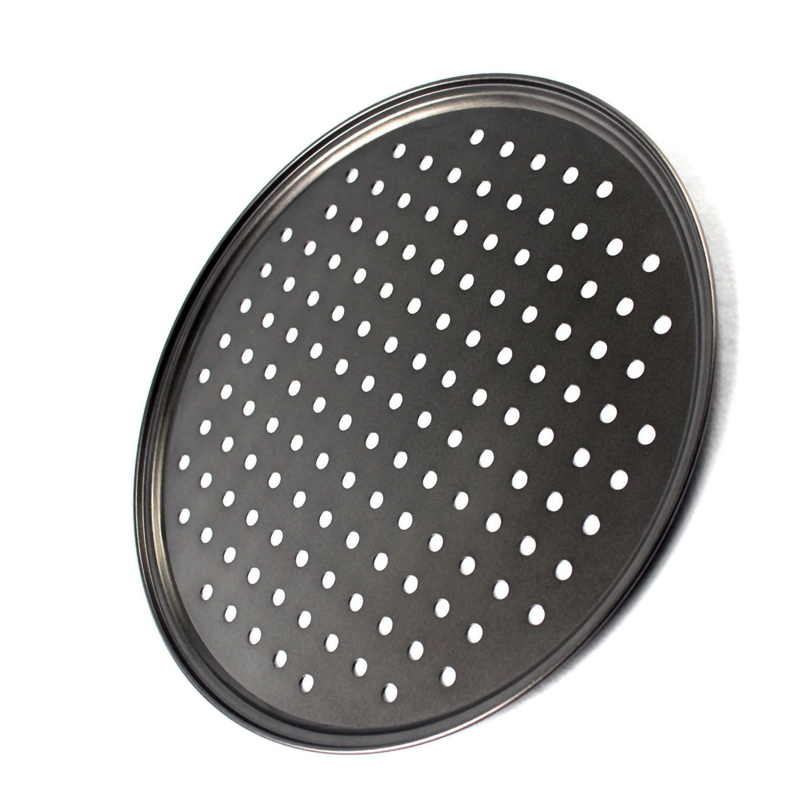 Perforated Pizza Pan Non Stick Baking Easy Unmolding Firm Bottom Vented Pizza view 4
