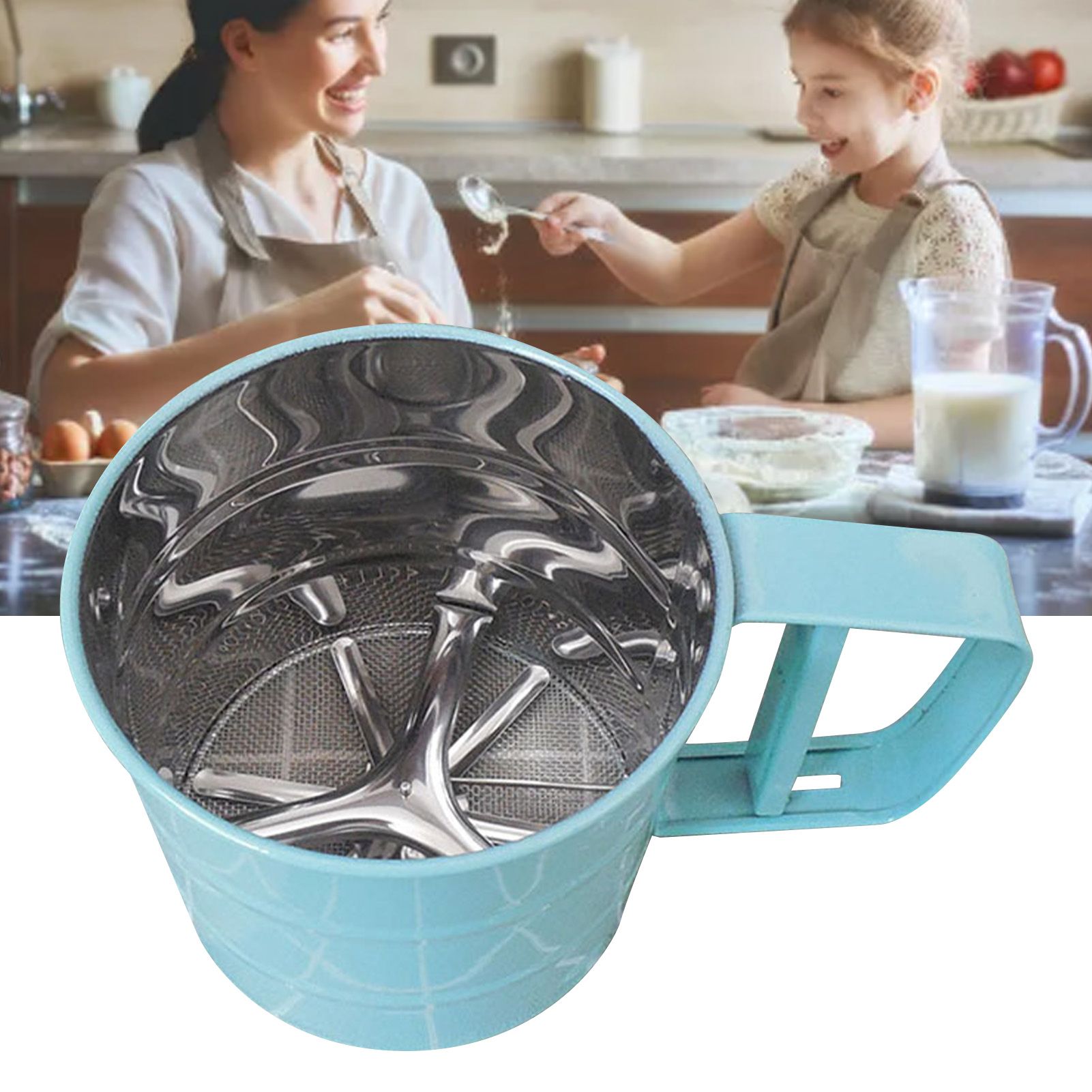 Flour Sifter Stainless Steel Corrosion Resistant Safe Odorless Beautiful view 6