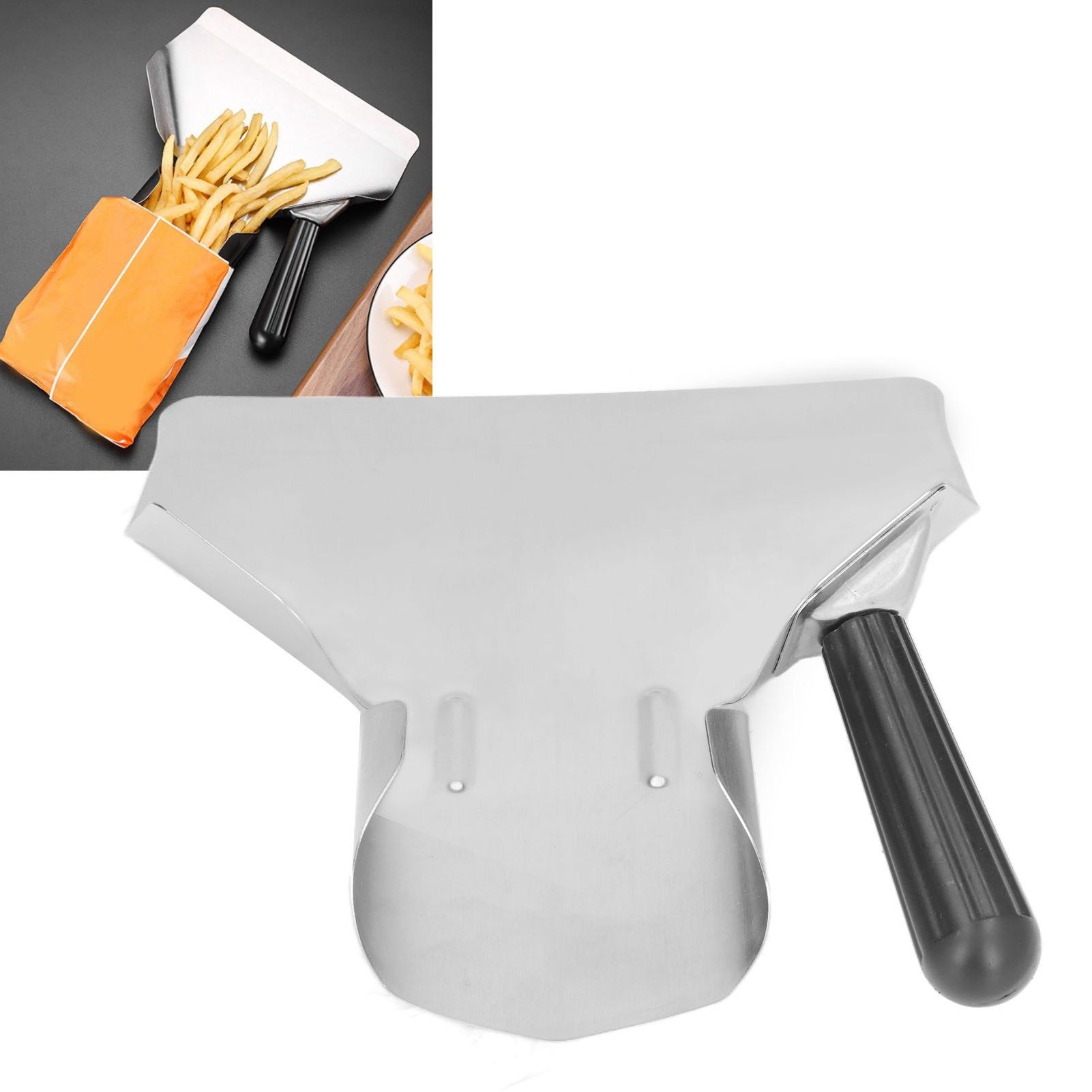 French Fry Bagger Food Grade Stainless Steel Flexible Bakelite Handle view 11