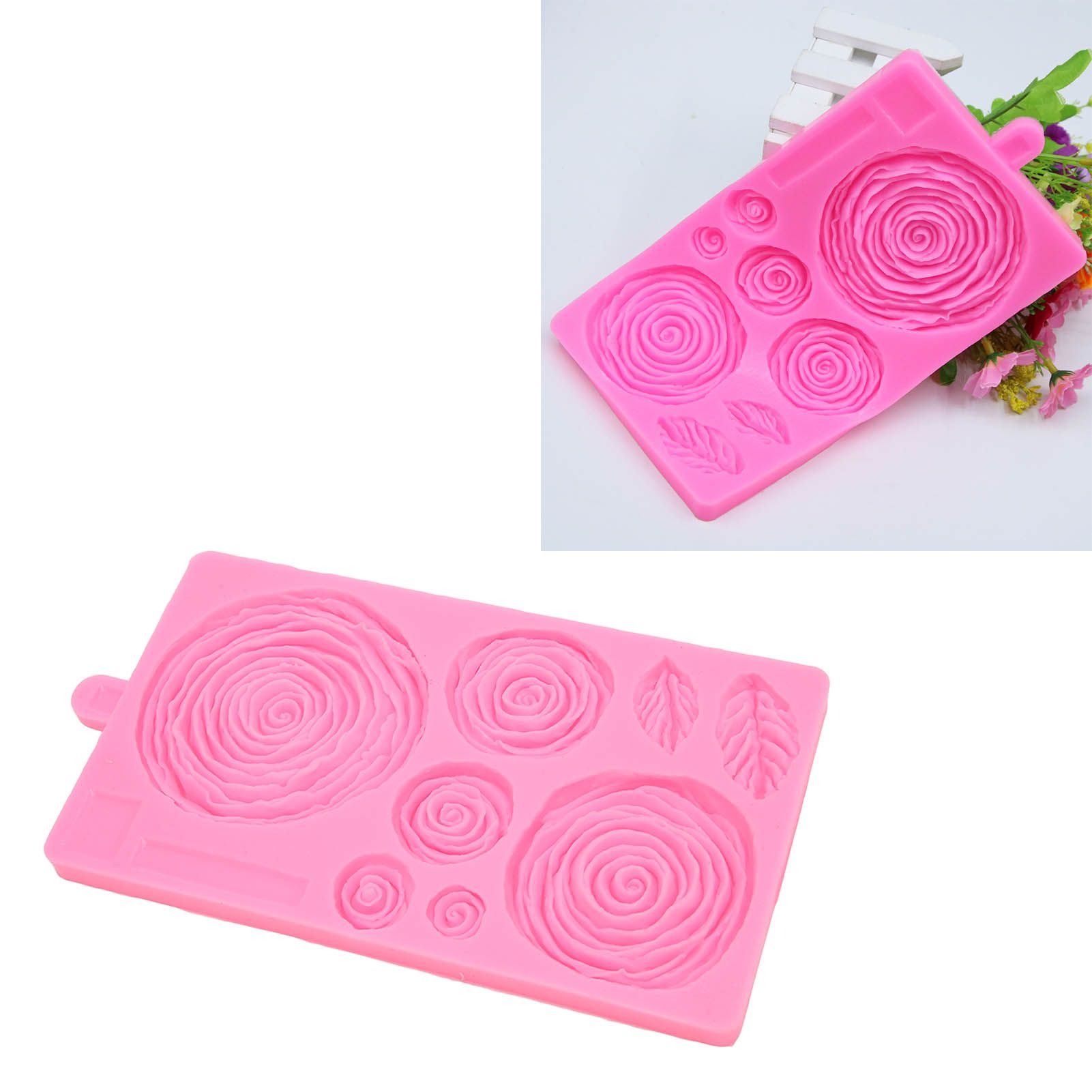 Roses Mold Stick Proof Toxic Free Odorless Dishwasher Safe Silicone Leaf view 11