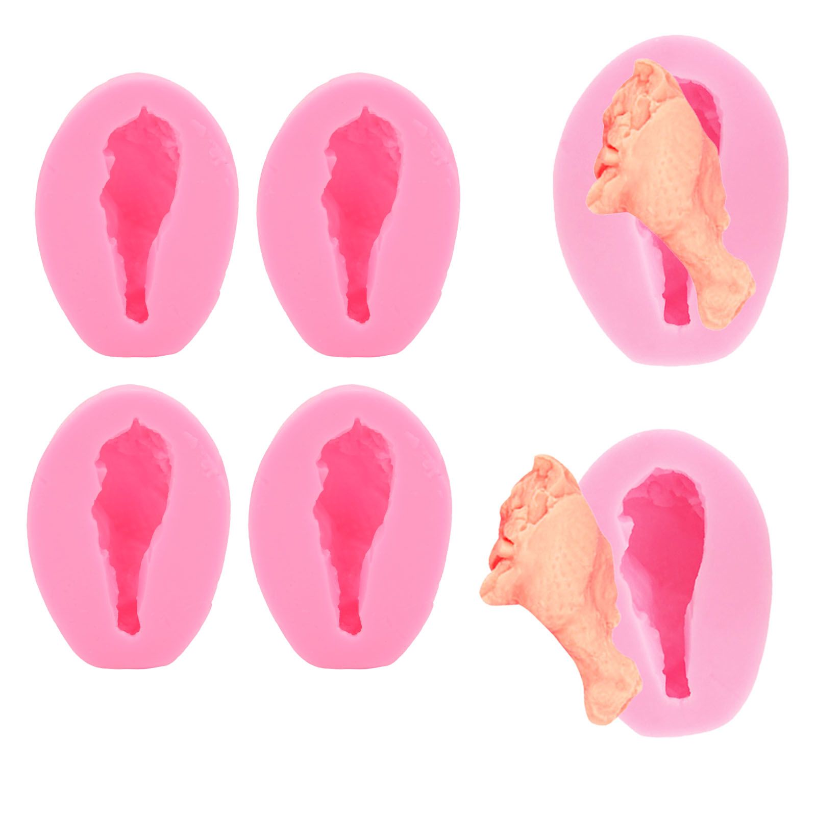 4 Pcs Silicone Mold Drumstick Shape Fondant Silicone Mold Chocolate Cake view 11