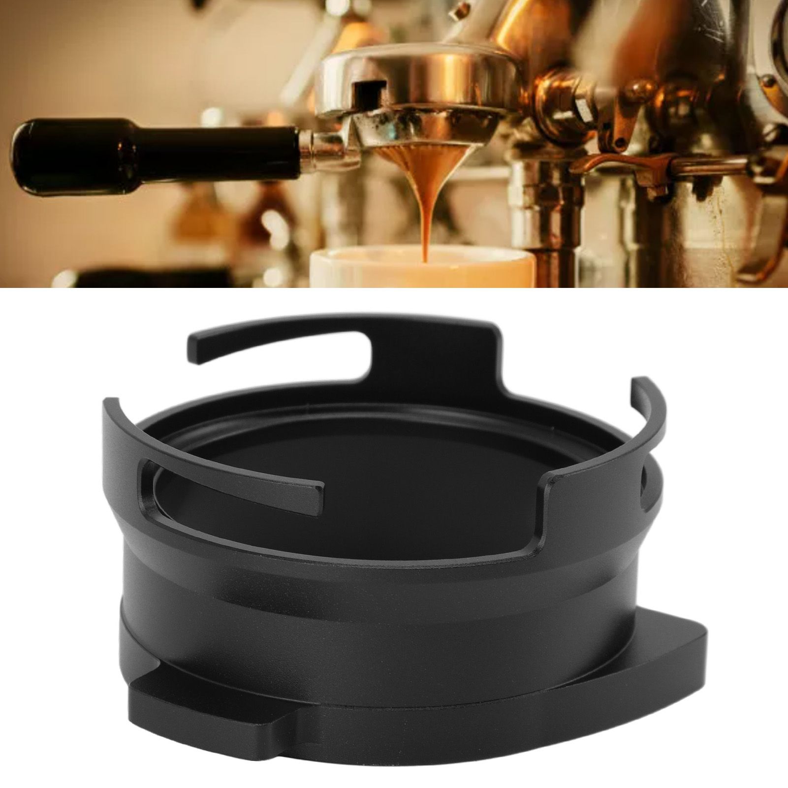 54mm Coffee Portafilter Dosing Funnel Aluminum Alloy Rotatable Dosing Funnel view 11