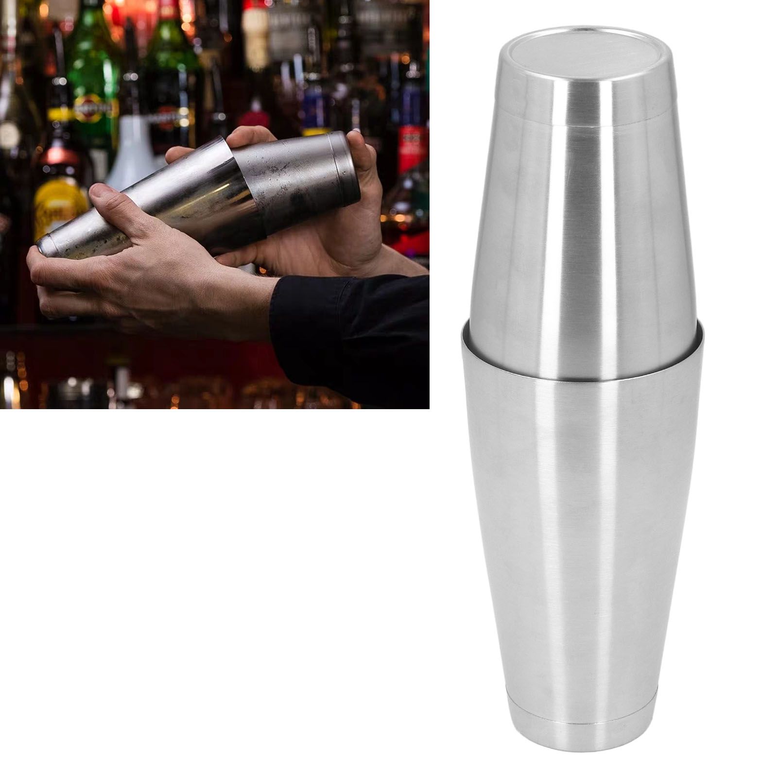Cocktail Shaker Cup Kit Stainless Steel Bartender Shaking Tins Bartending view 12