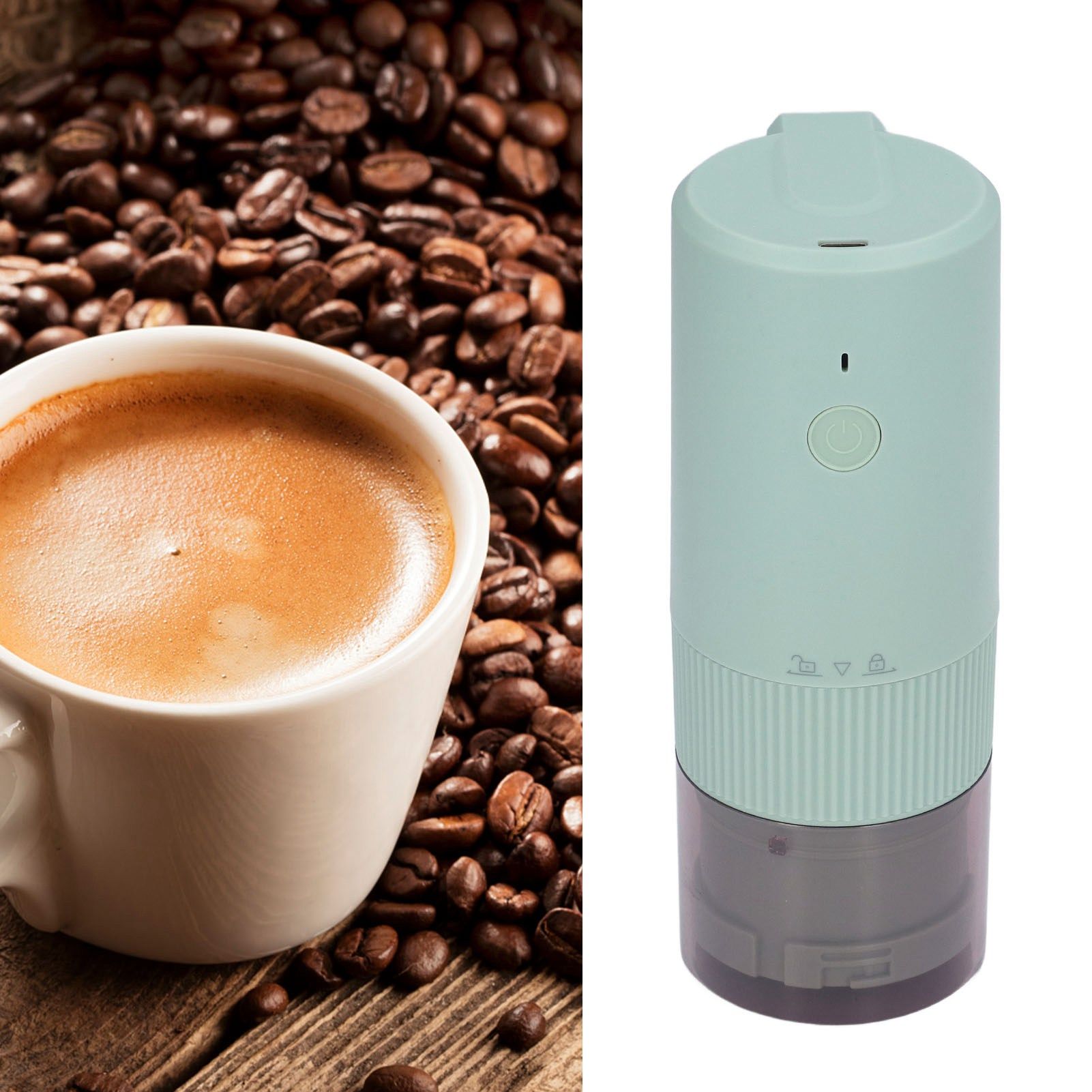 Electric Coffee Grinder Home Travel Portable USB Rechargeable Wireless Mini view 12