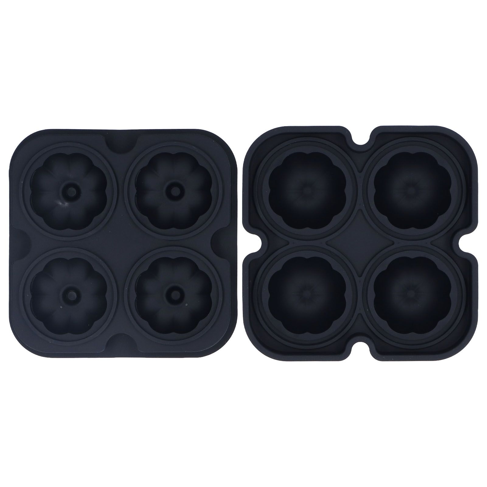 Pumpkin Ice Ball Mold 3D Pumpkin Shape Food Grade Silicone 4 Cells Easy