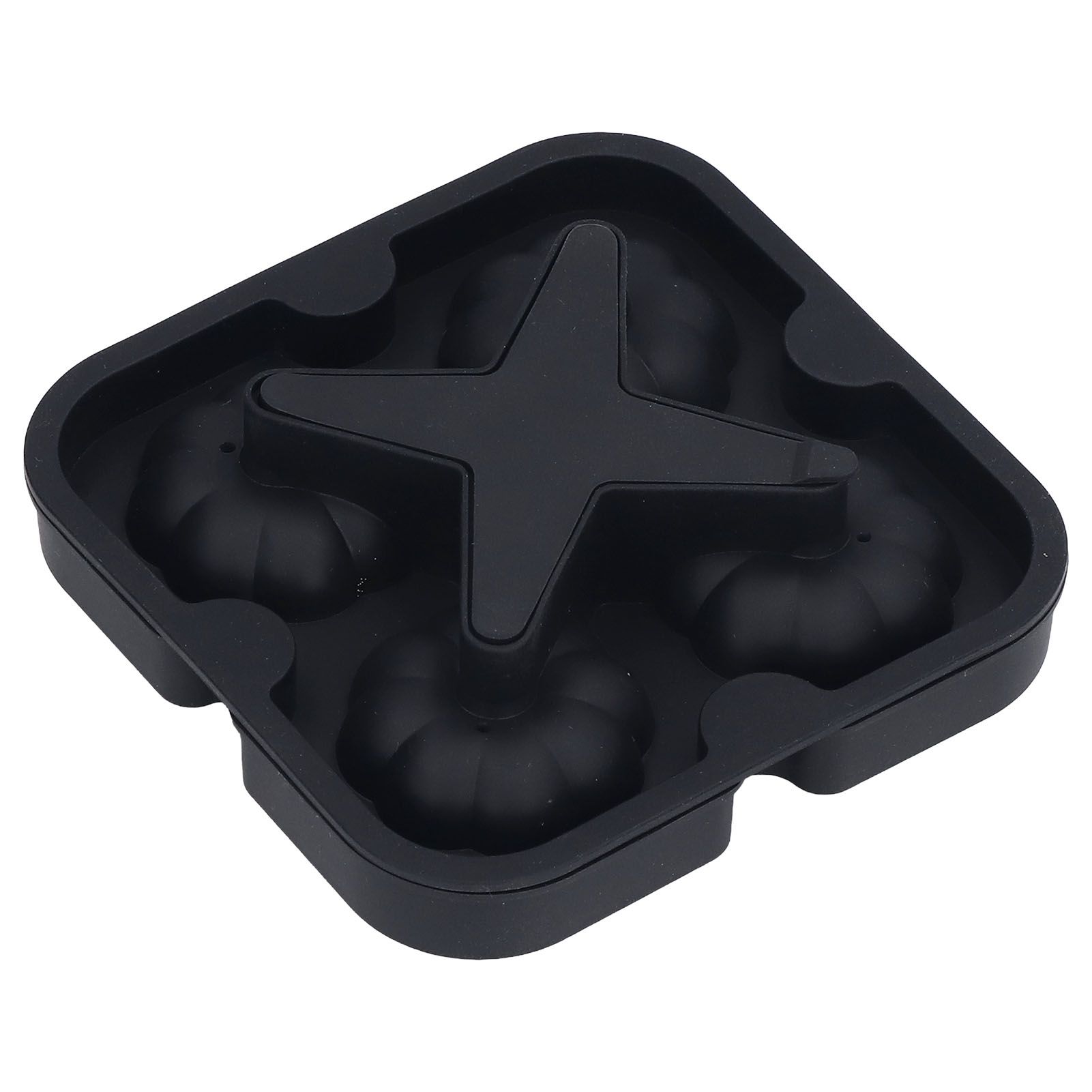 Pumpkin Ice Ball Mold 3D Pumpkin Shape Food Grade Silicone 4 Cells Easy view 2