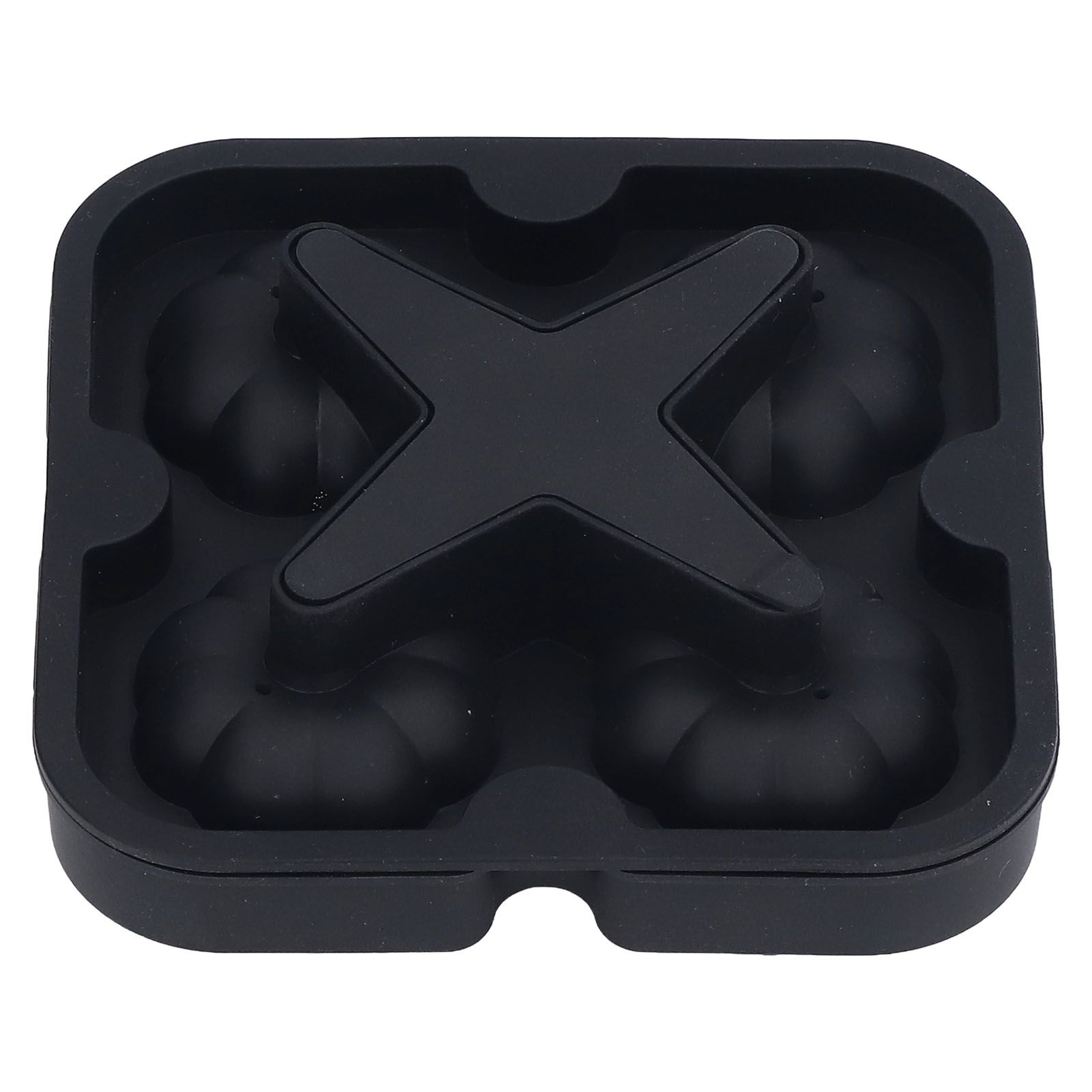 Pumpkin Ice Ball Mold 3D Pumpkin Shape Food Grade Silicone 4 Cells Easy view 3