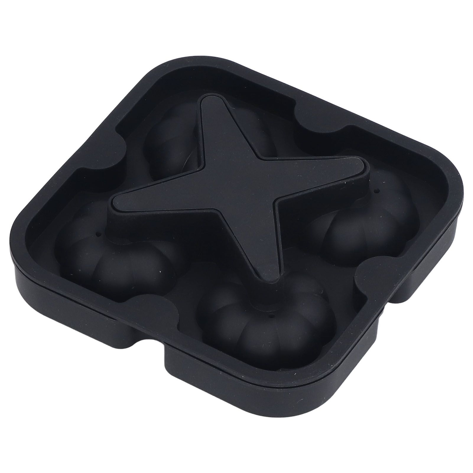 Pumpkin Ice Ball Mold 3D Pumpkin Shape Food Grade Silicone 4 Cells Easy view 7
