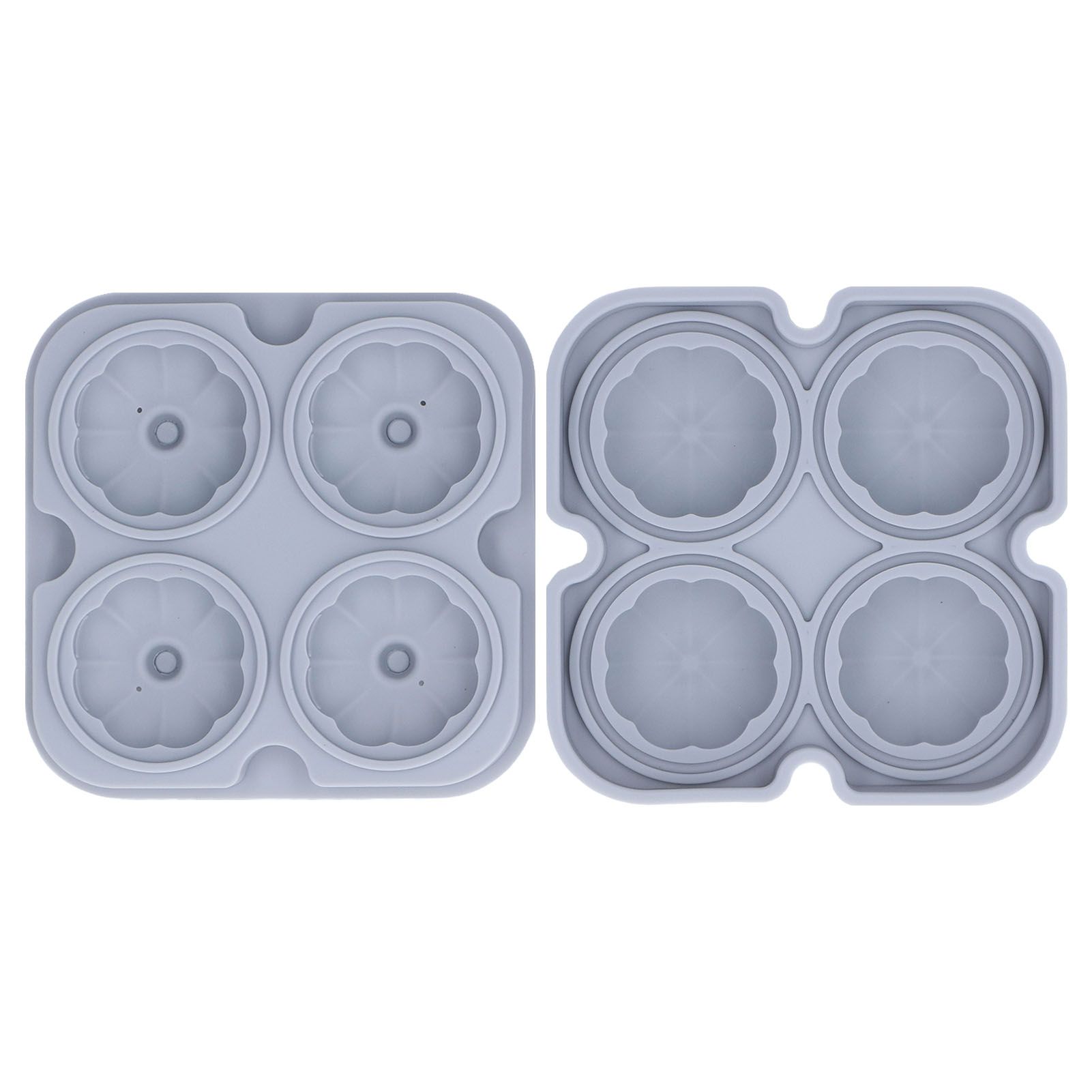 Pumpkin Ice Ball Mold 3D Pumpkin Shape Food Grade Silicone 4 Cells Easy