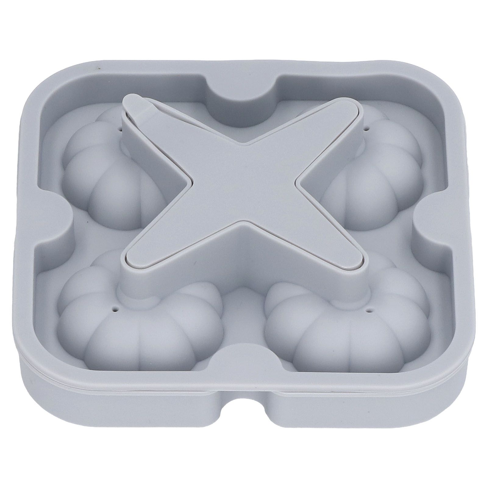 Pumpkin Ice Ball Mold 3D Pumpkin Shape Food Grade Silicone 4 Cells Easy view 3