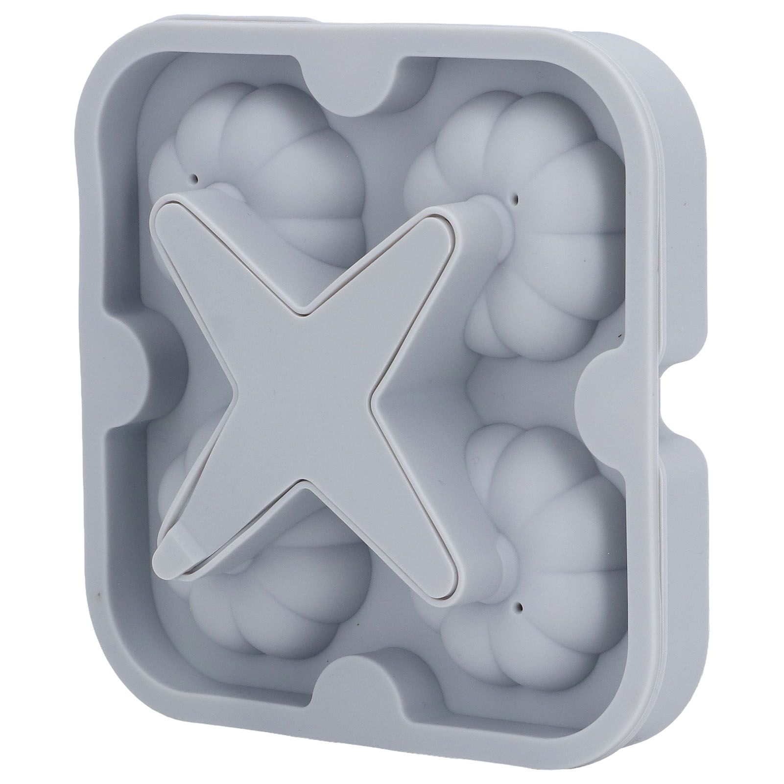 Pumpkin Ice Ball Mold 3D Pumpkin Shape Food Grade Silicone 4 Cells Easy view 4