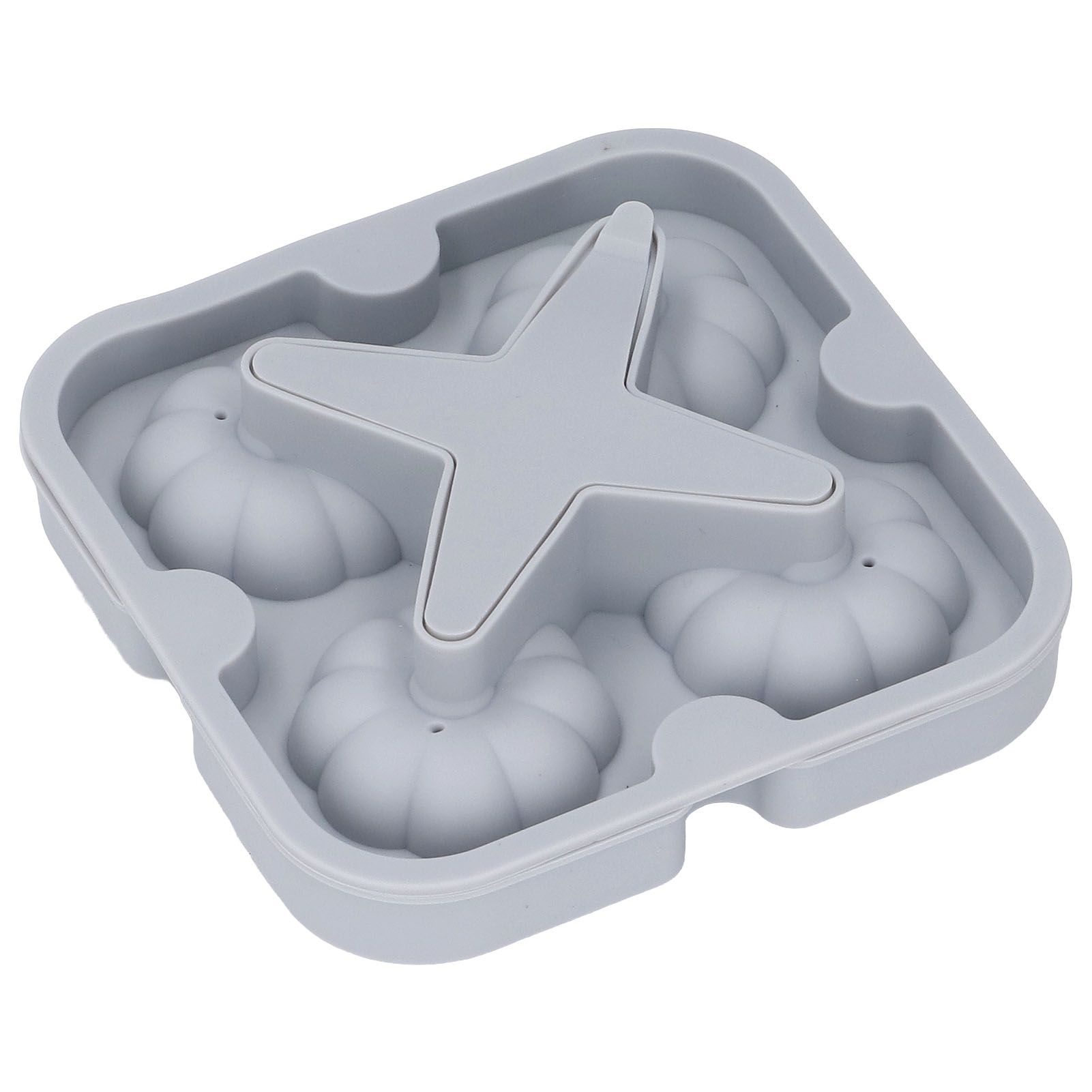 Pumpkin Ice Ball Mold 3D Pumpkin Shape Food Grade Silicone 4 Cells Easy view 7