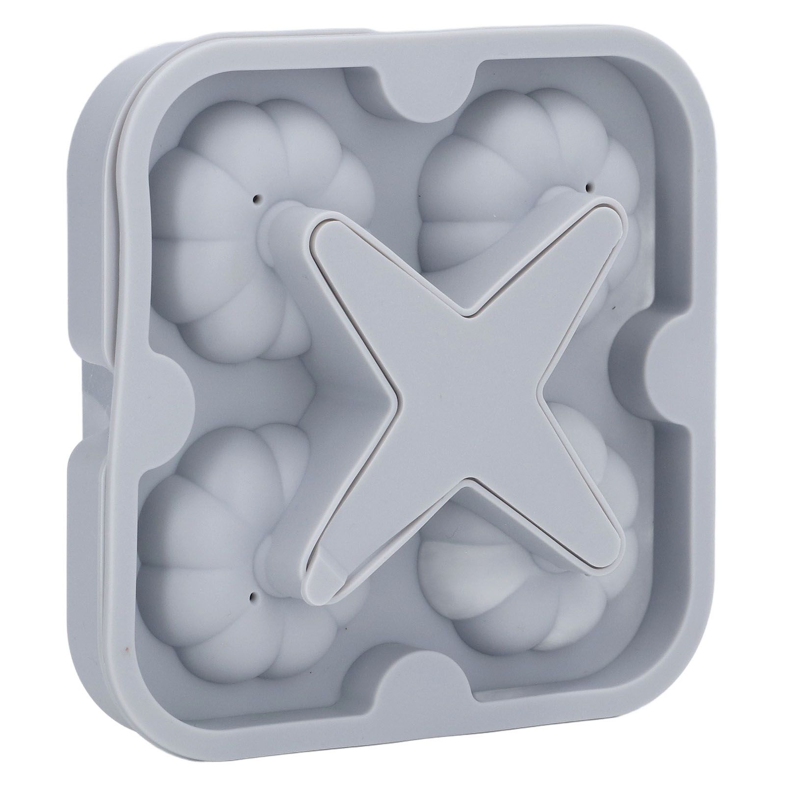 Pumpkin Ice Ball Mold 3D Pumpkin Shape Food Grade Silicone 4 Cells Easy view 9