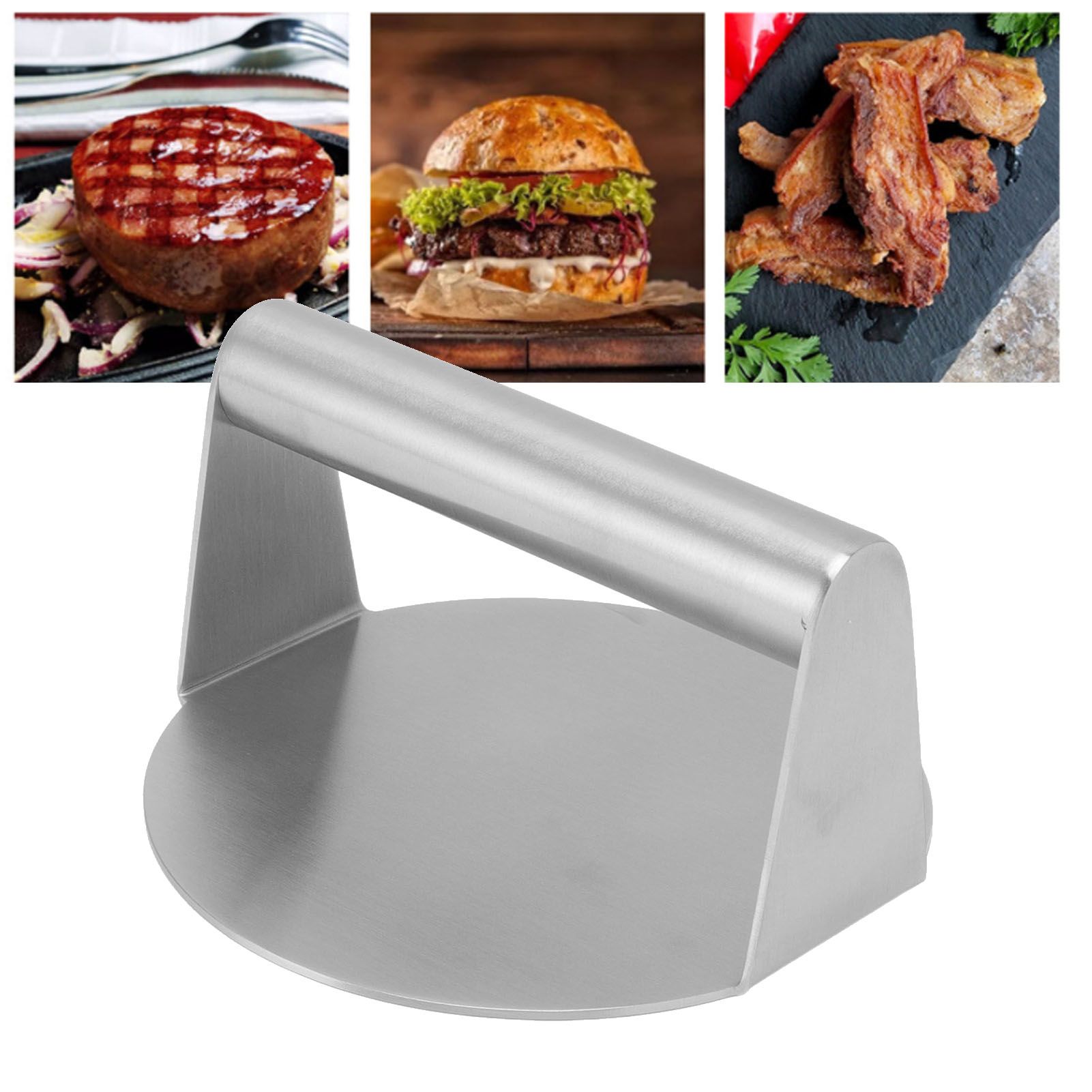Meat Press Manual Stick Free Comfortable Handle 304 Stainless Steel Round view 11