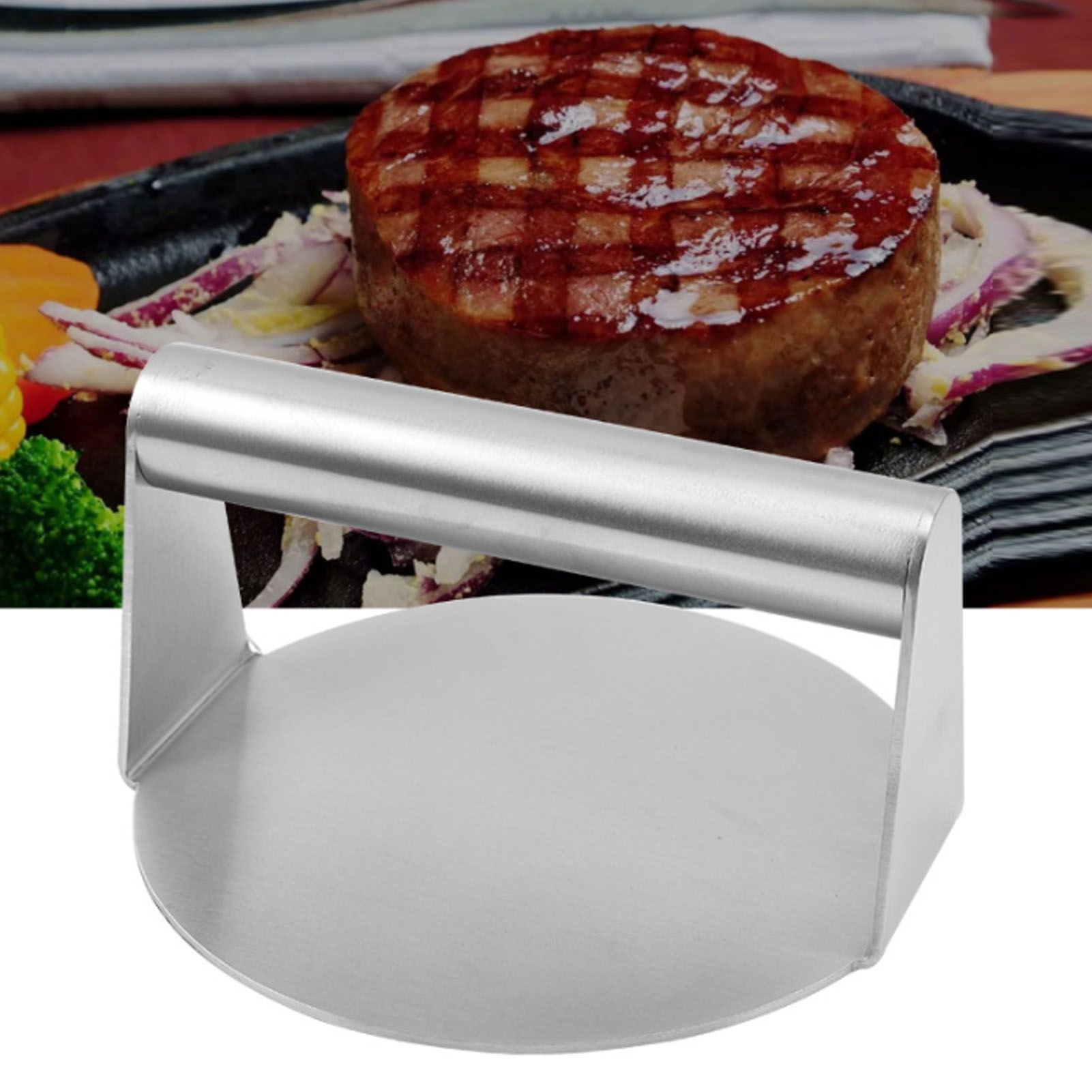 Meat Press Manual Stick Free Comfortable Handle 304 Stainless Steel Round view 12