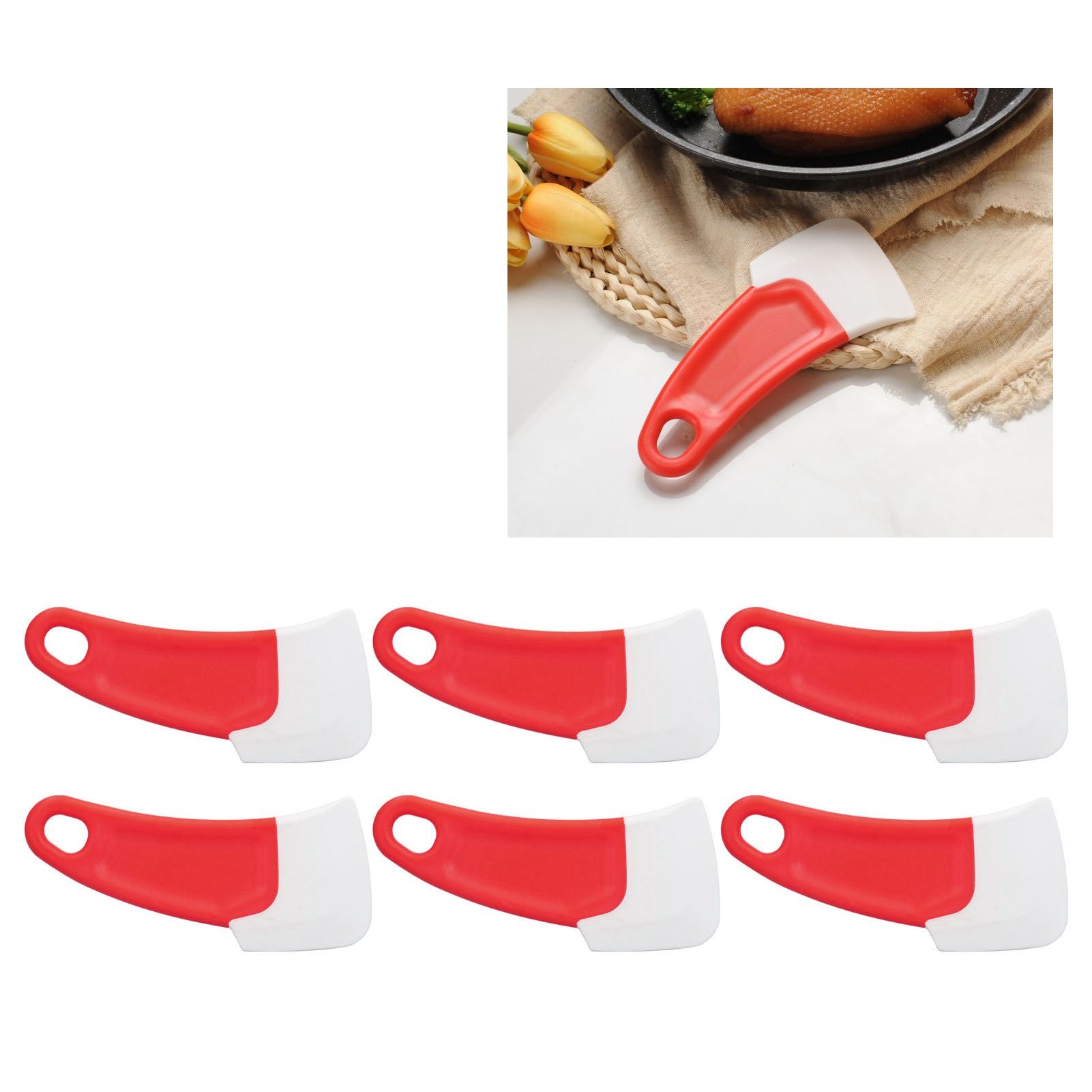 10 Pcs Silicone Spatula Flexible Hook Hole Design PP Handle Kitchen Silicone view 12