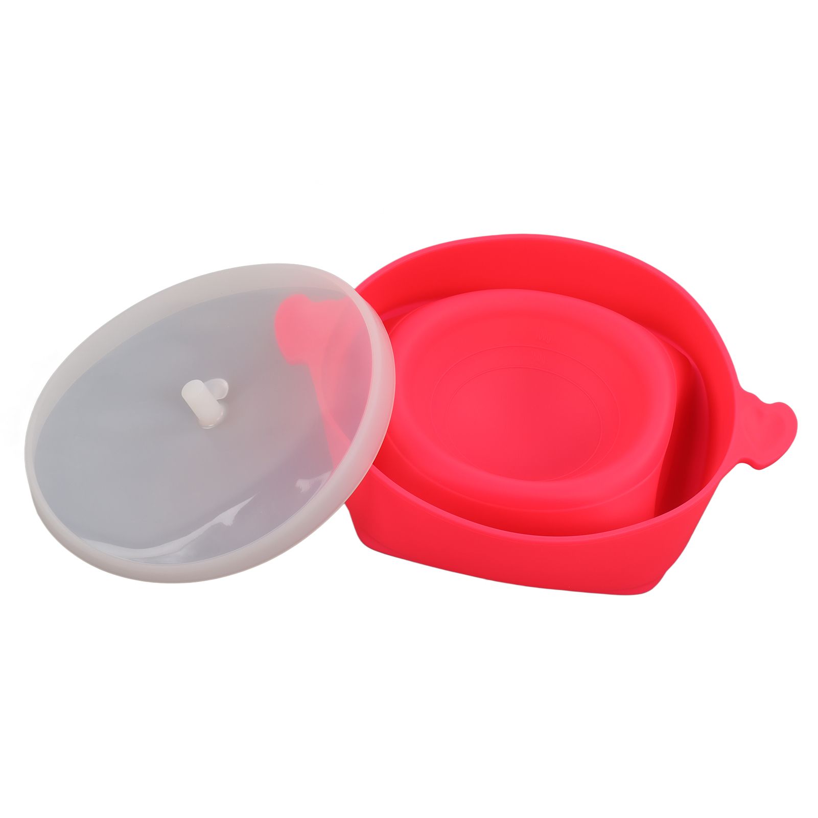 Microwavable Popcorn Bowl with Transparent Lid and Handle Collapsible Silicone view 3