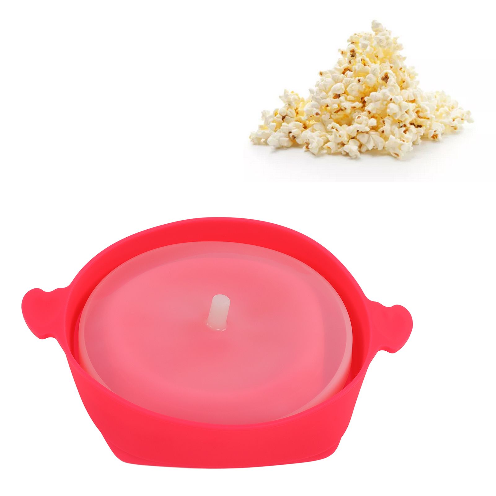 Microwavable Popcorn Bowl with Transparent Lid and Handle Collapsible Silicone view 12