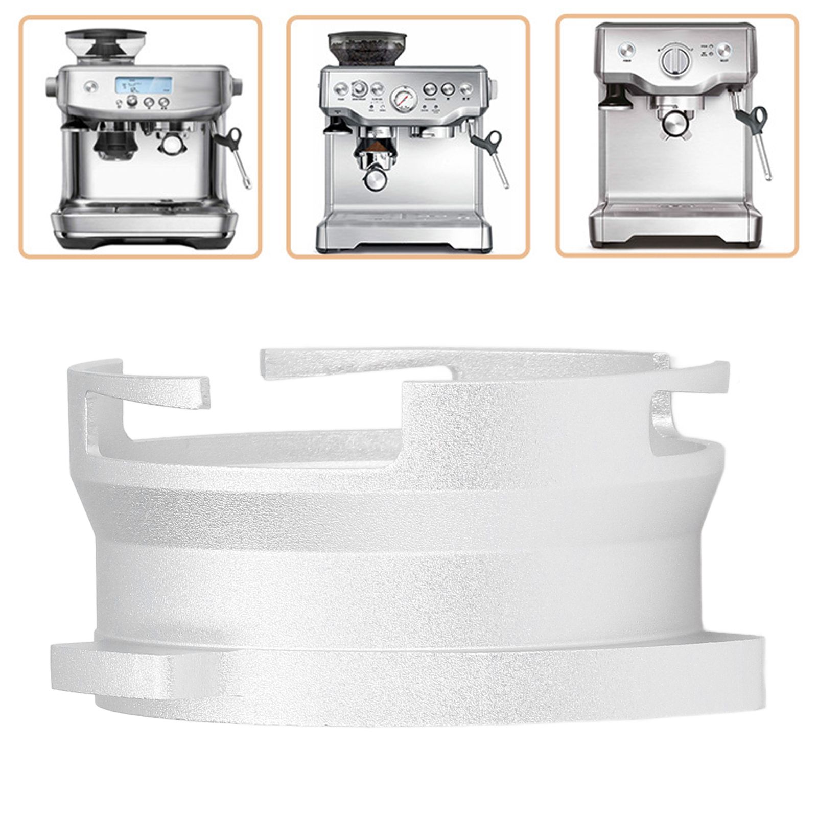 54mm Coffee Portafilter Dosing Funnel Aluminum Alloy Rotatable Dosing Funnel view 11