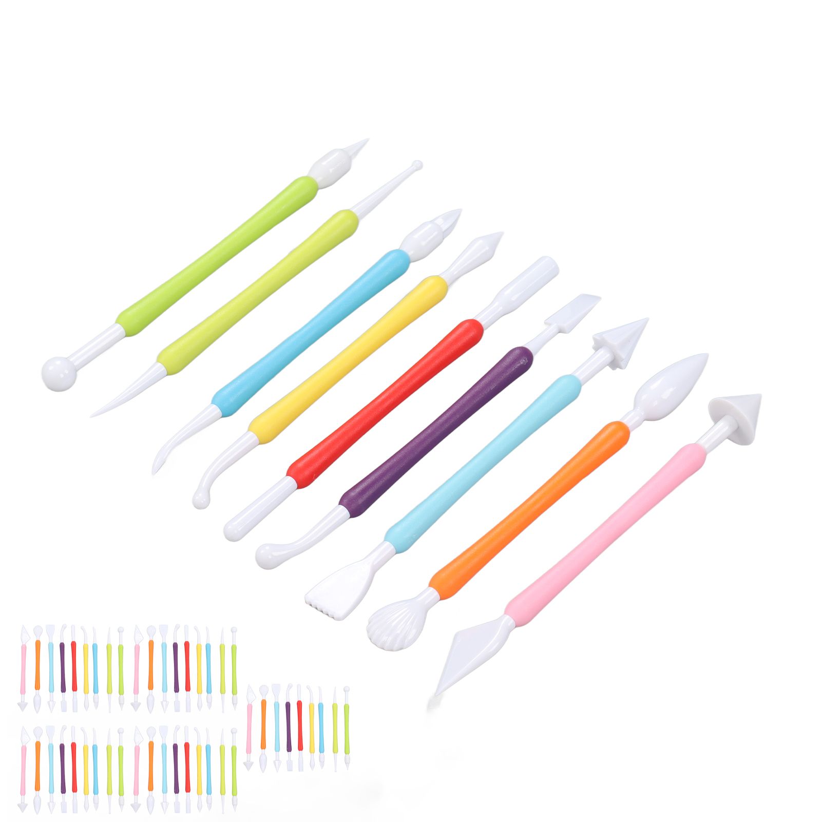 Fondant Decorating Tool PP Double End Design Colorful Fondant Modeling Tools view 2