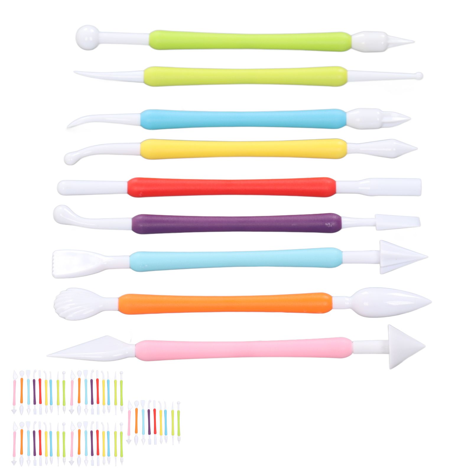 Fondant Decorating Tool PP Double End Design Colorful Fondant Modeling Tools view 3