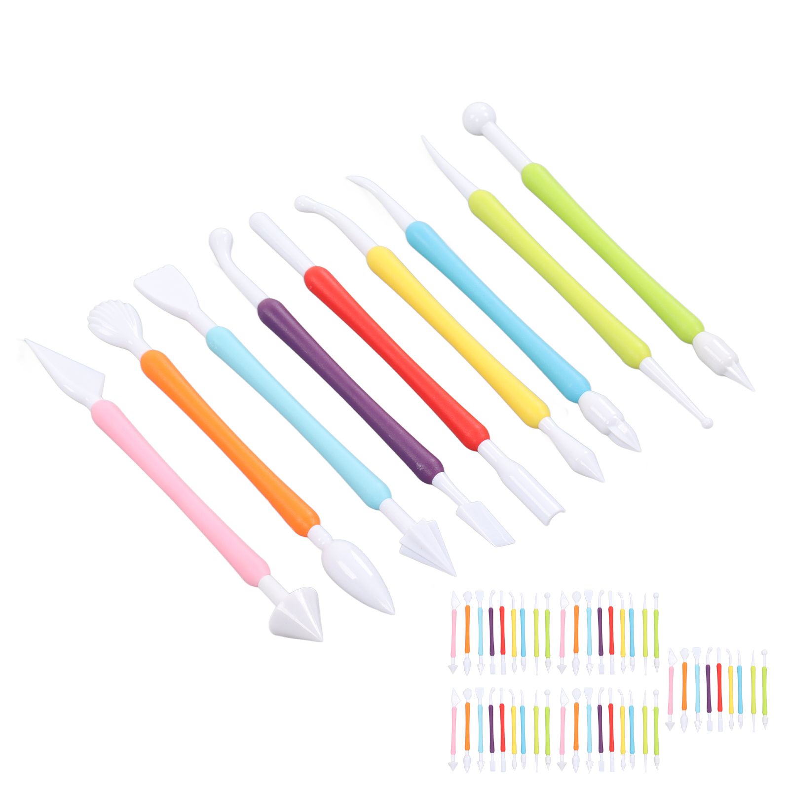 Fondant Decorating Tool PP Double End Design Colorful Fondant Modeling Tools view 4