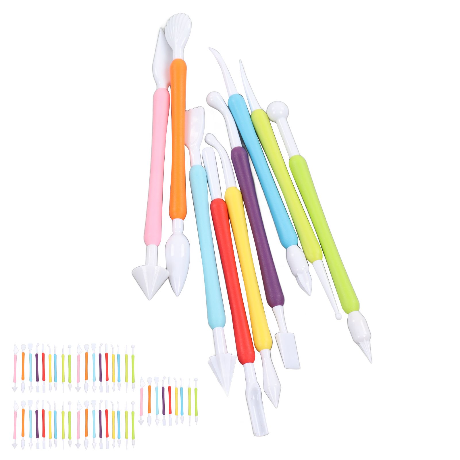 Fondant Decorating Tool PP Double End Design Colorful Fondant Modeling Tools view 5
