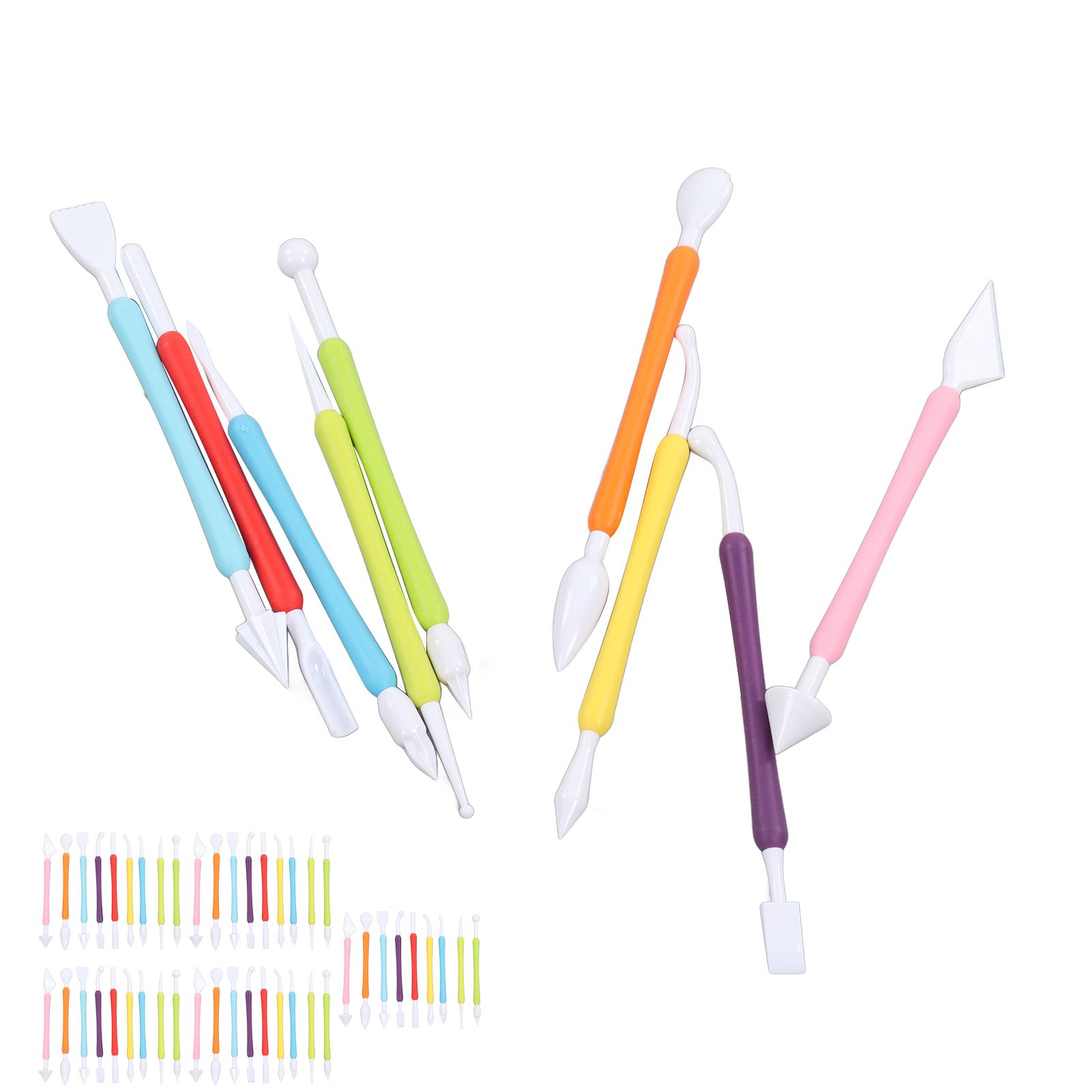 Fondant Decorating Tool PP Double End Design Colorful Fondant Modeling Tools view 6