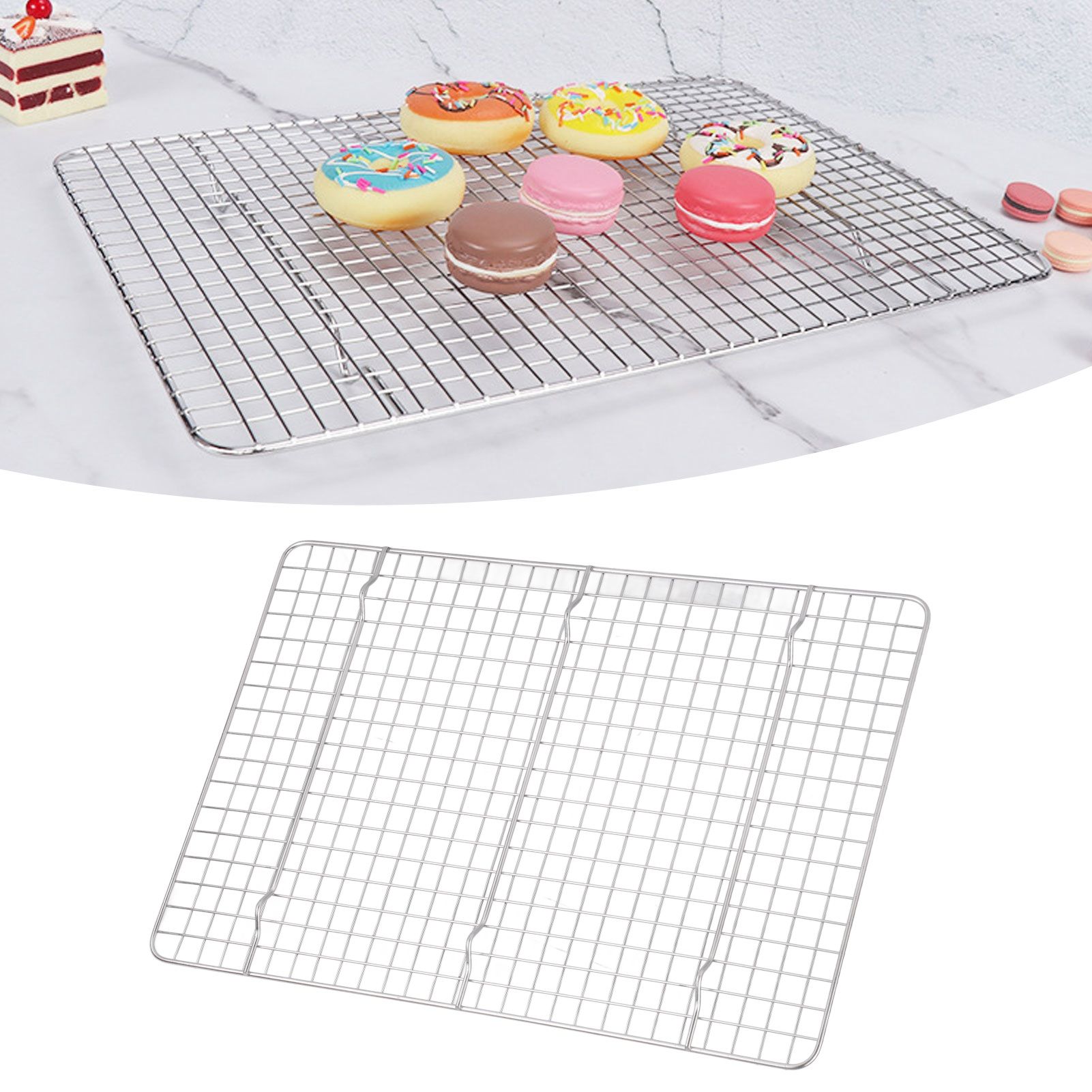 Checkered Cooling Rack 304 Stainless Steel Grid Deformation Resistance Baking view 12
