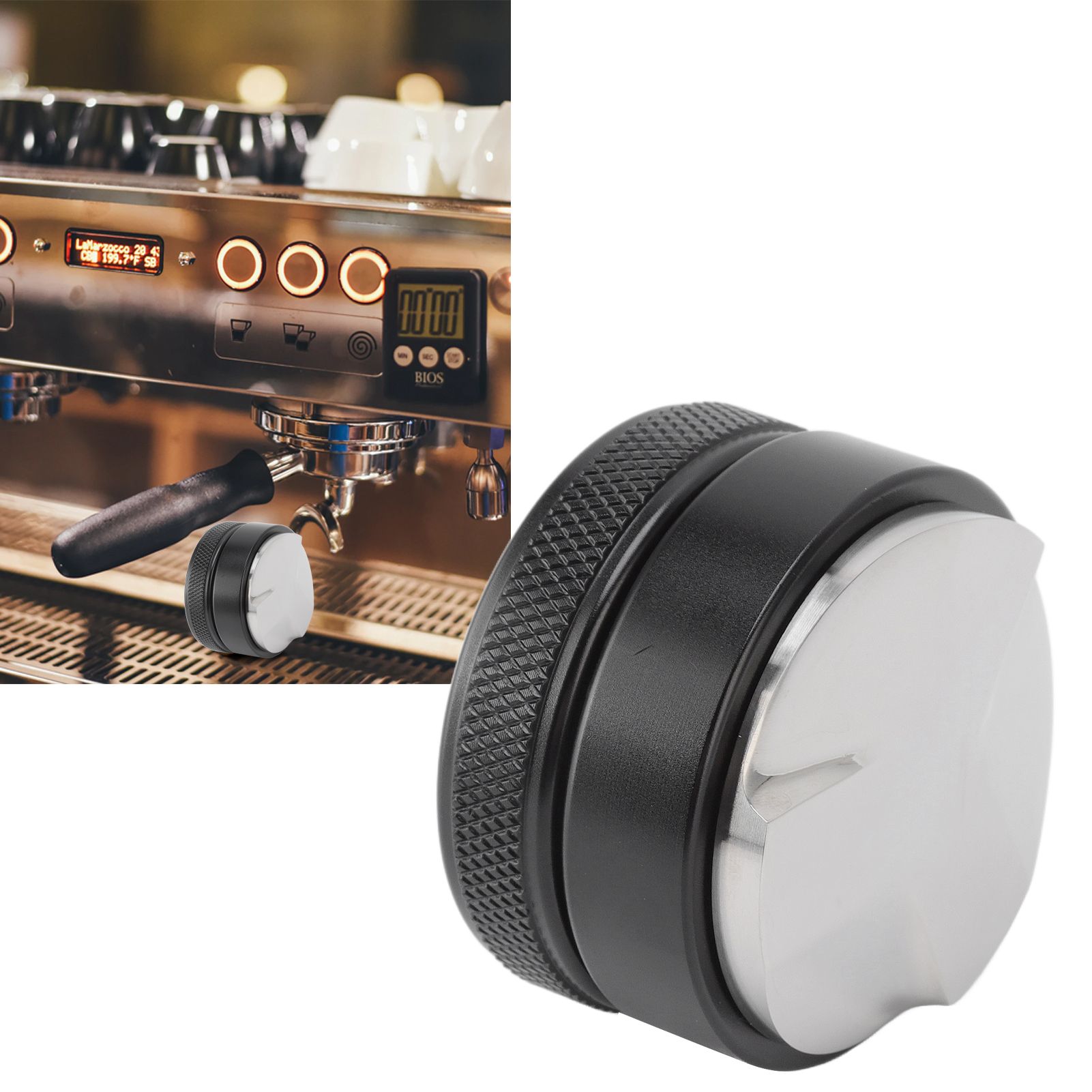 Coffee Distributor Adjustable Depth Tamper Press Hammer Distribution Tool for view 9