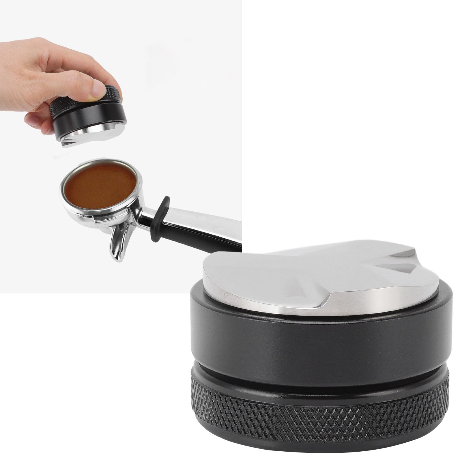 Coffee Distributor Adjustable Depth Tamper Press Hammer Distribution Tool for view 11